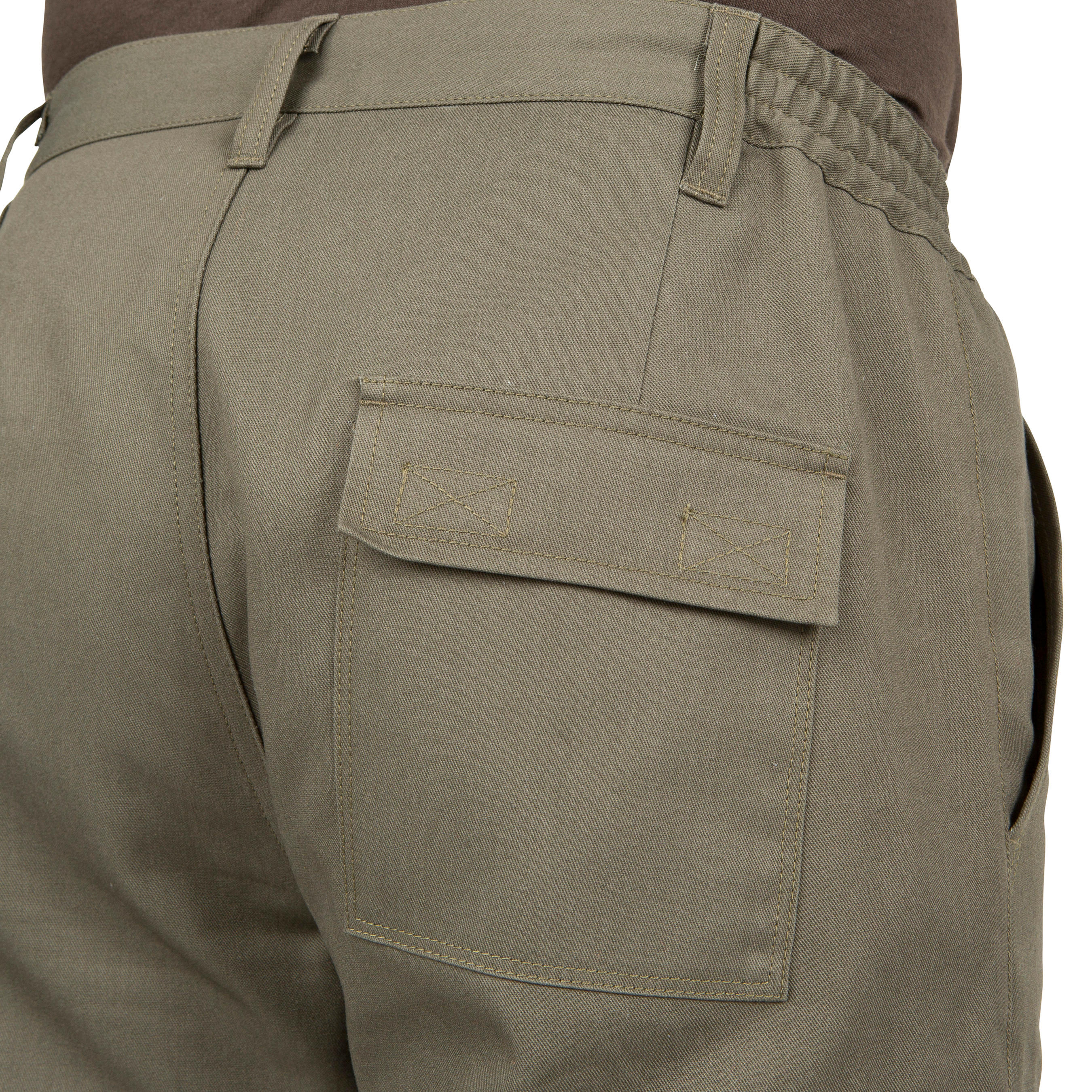 Pantaloni caccia 100 RENFORT verdi  7/14