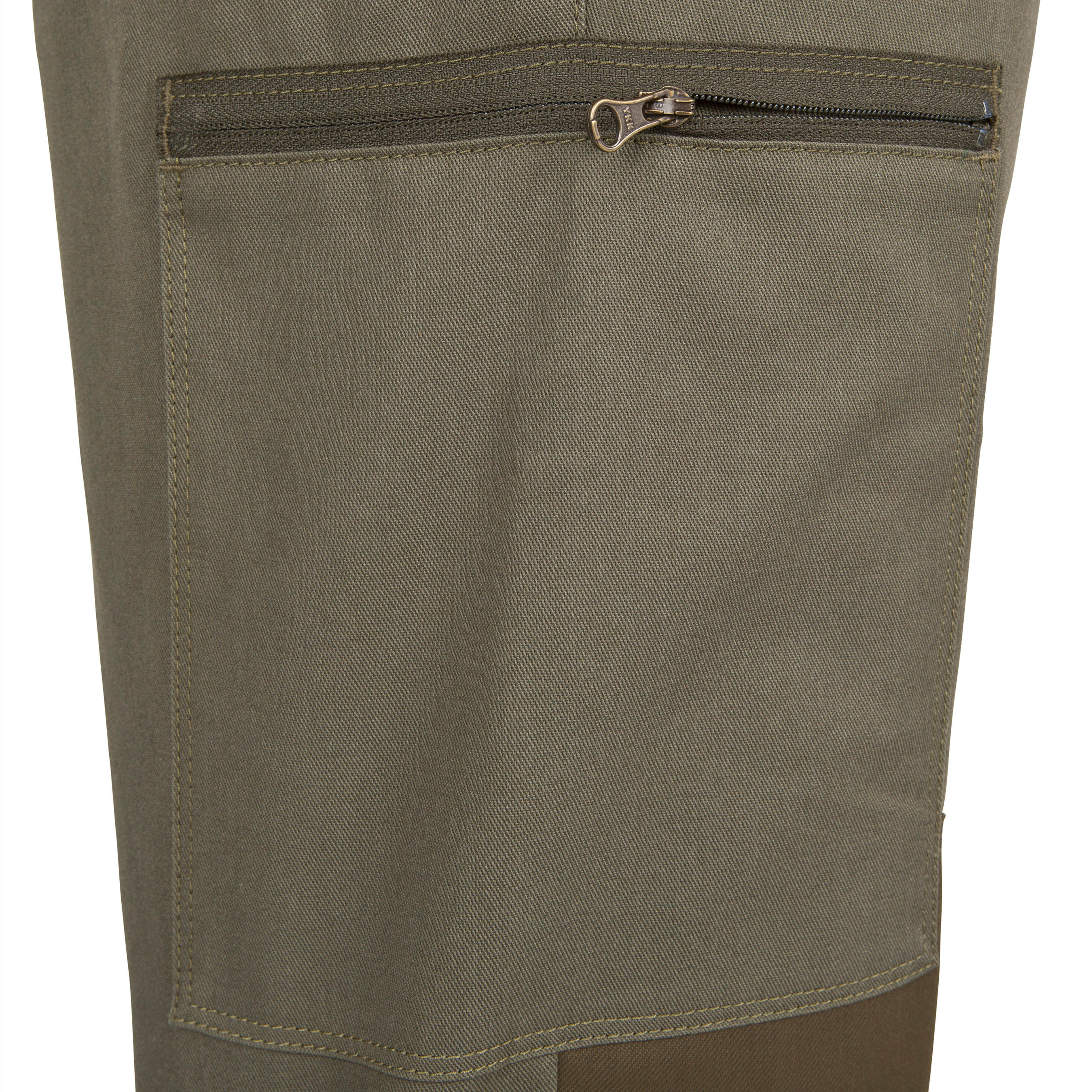 Hunting Reinforced Trousers 100 - Green 2/5