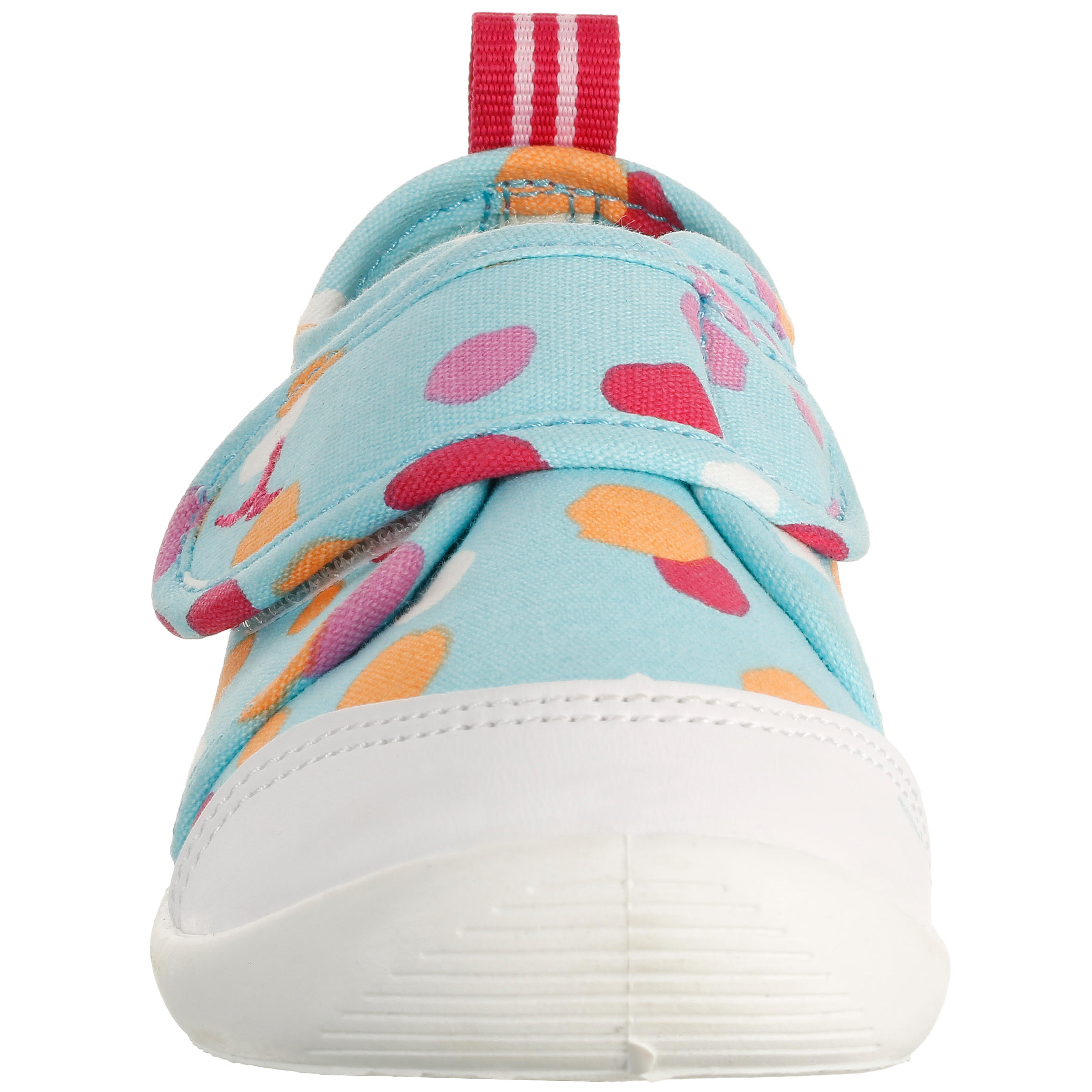 Baby Gym Canvas Shoes - Turquoise Polka Dot 4/23