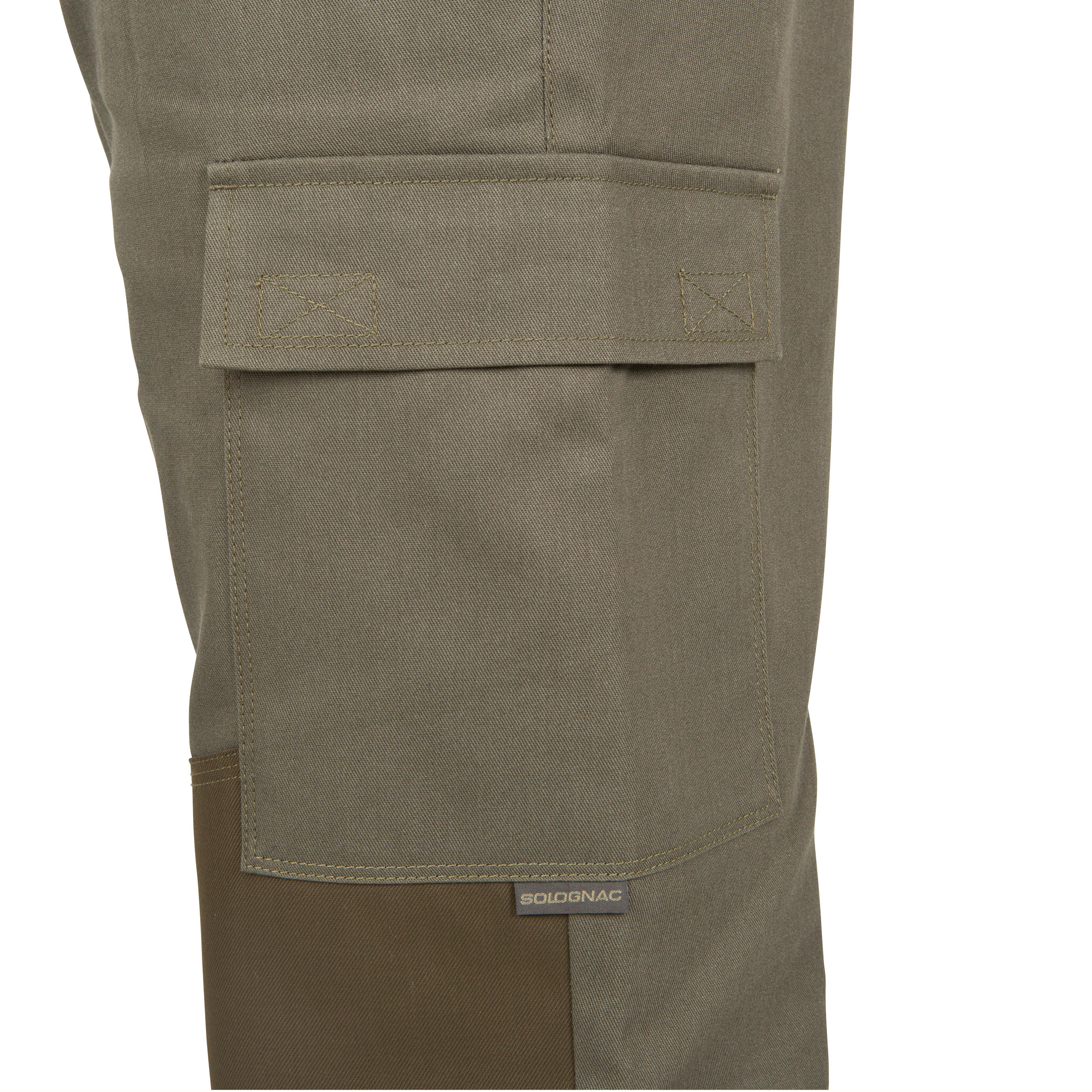 Hunting Reinforced Trousers 100 - Green 3/5