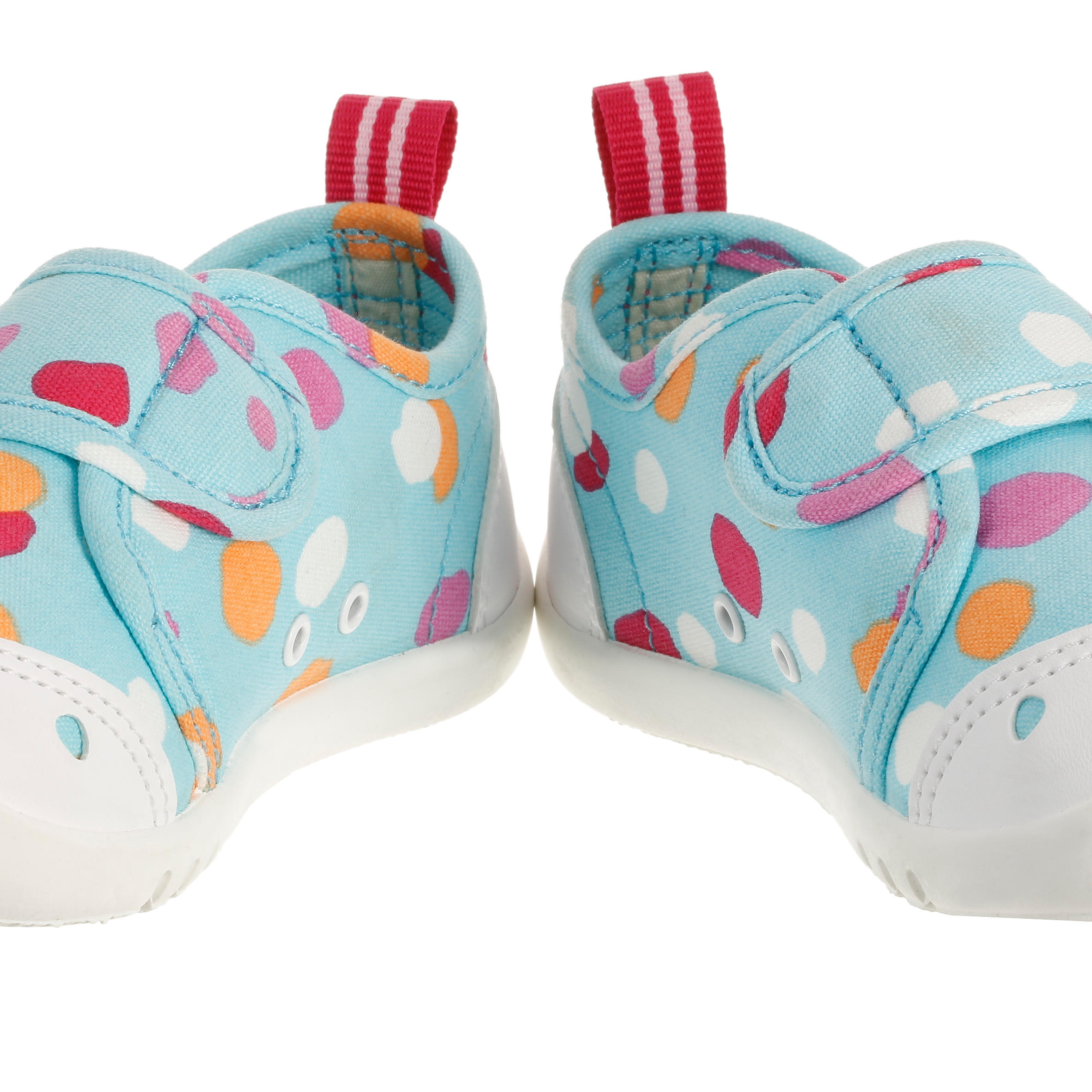 Baby Gym Canvas Shoes - Turquoise Polka Dot 10/23