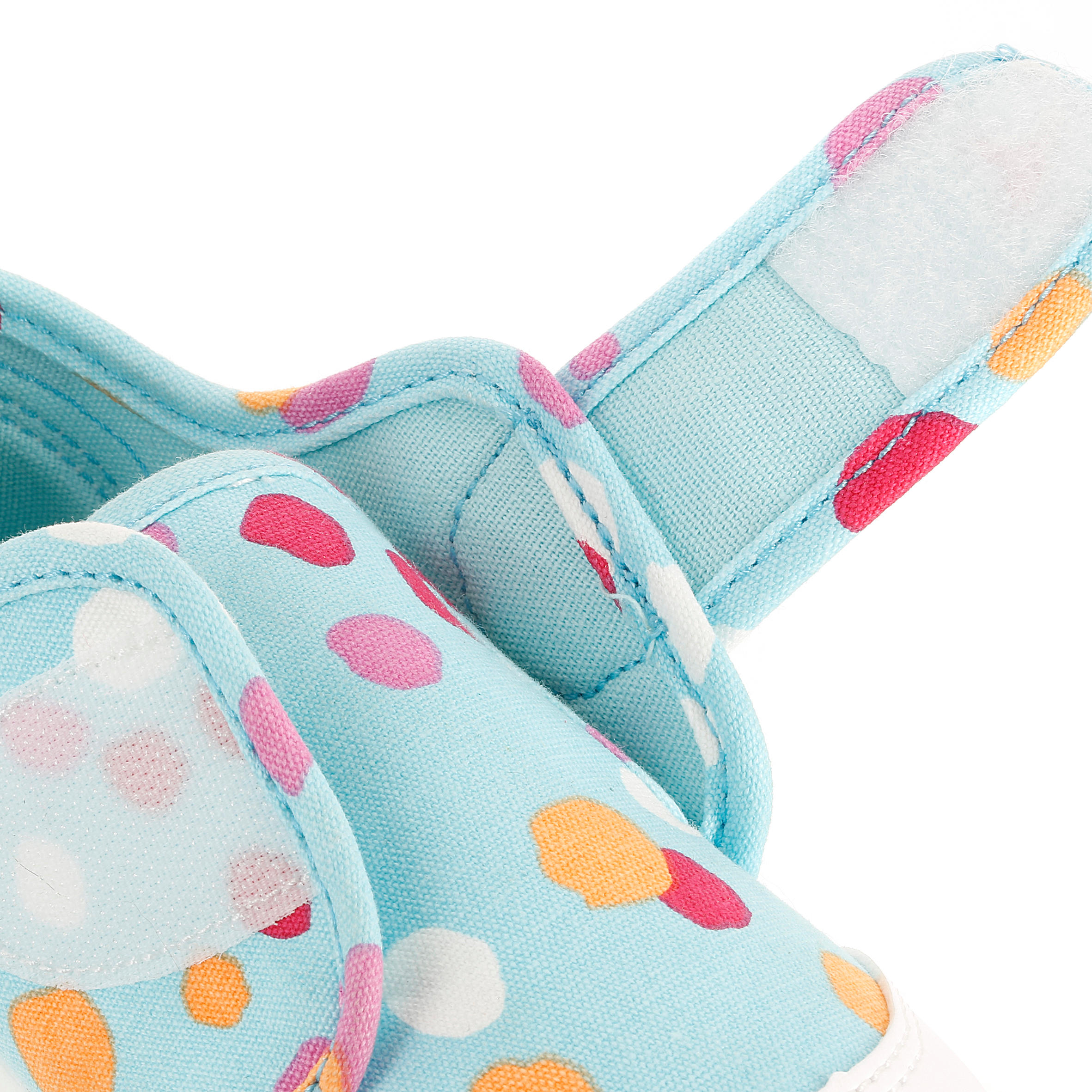 Baby Gym Canvas Shoes - Turquoise Polka Dot 14/23