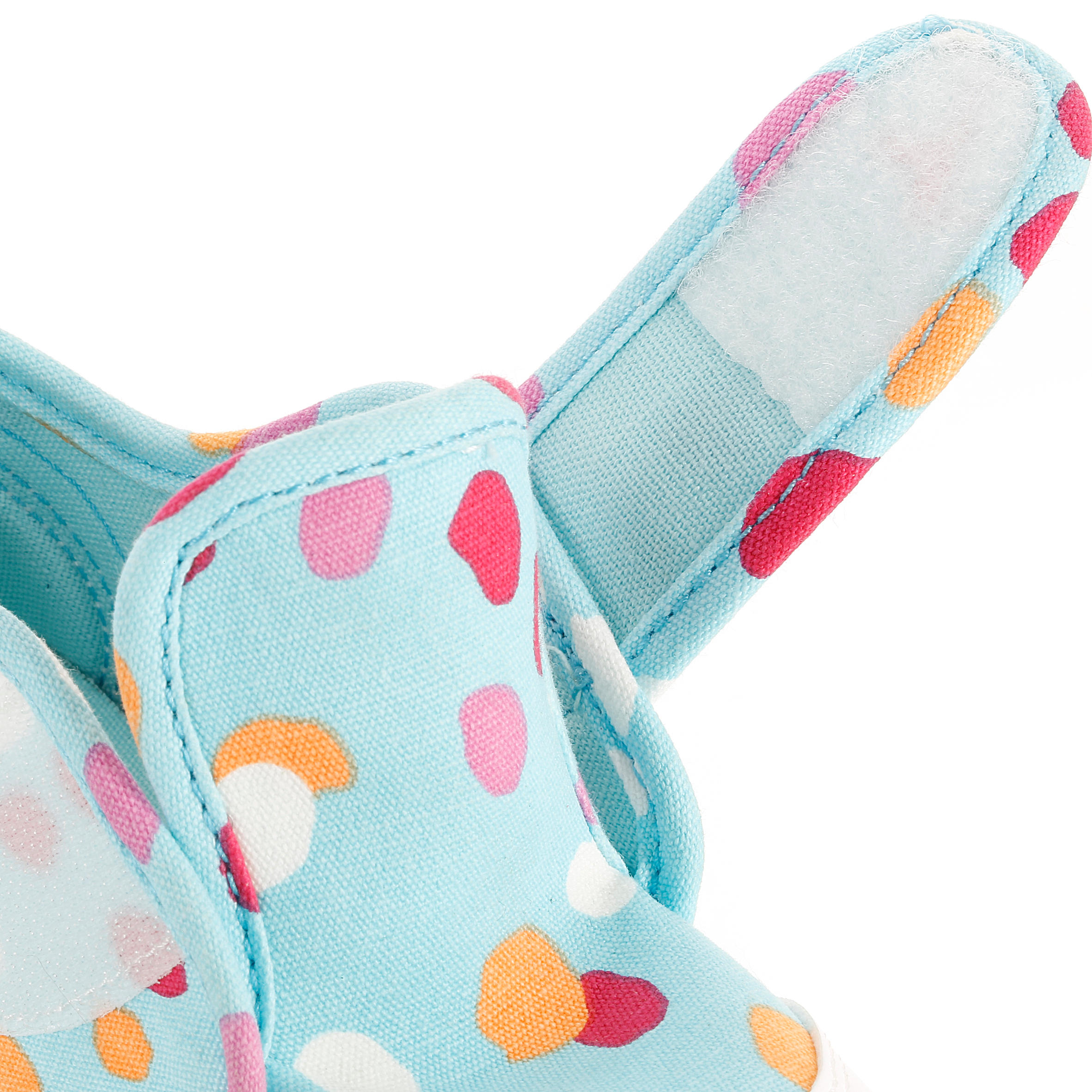 Baby Gym Canvas Shoes - Turquoise Polka Dot 15/23