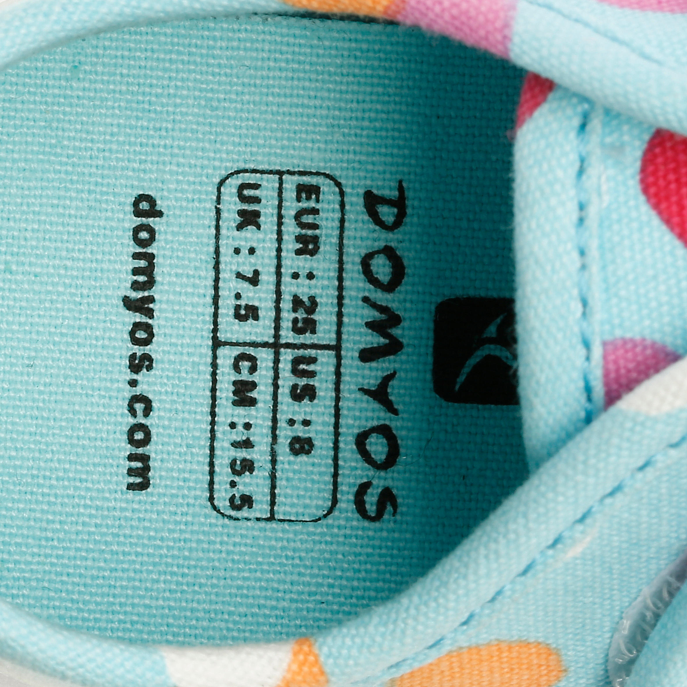 Baby Gym Canvas Shoes - Turquoise Polka Dot 18/23