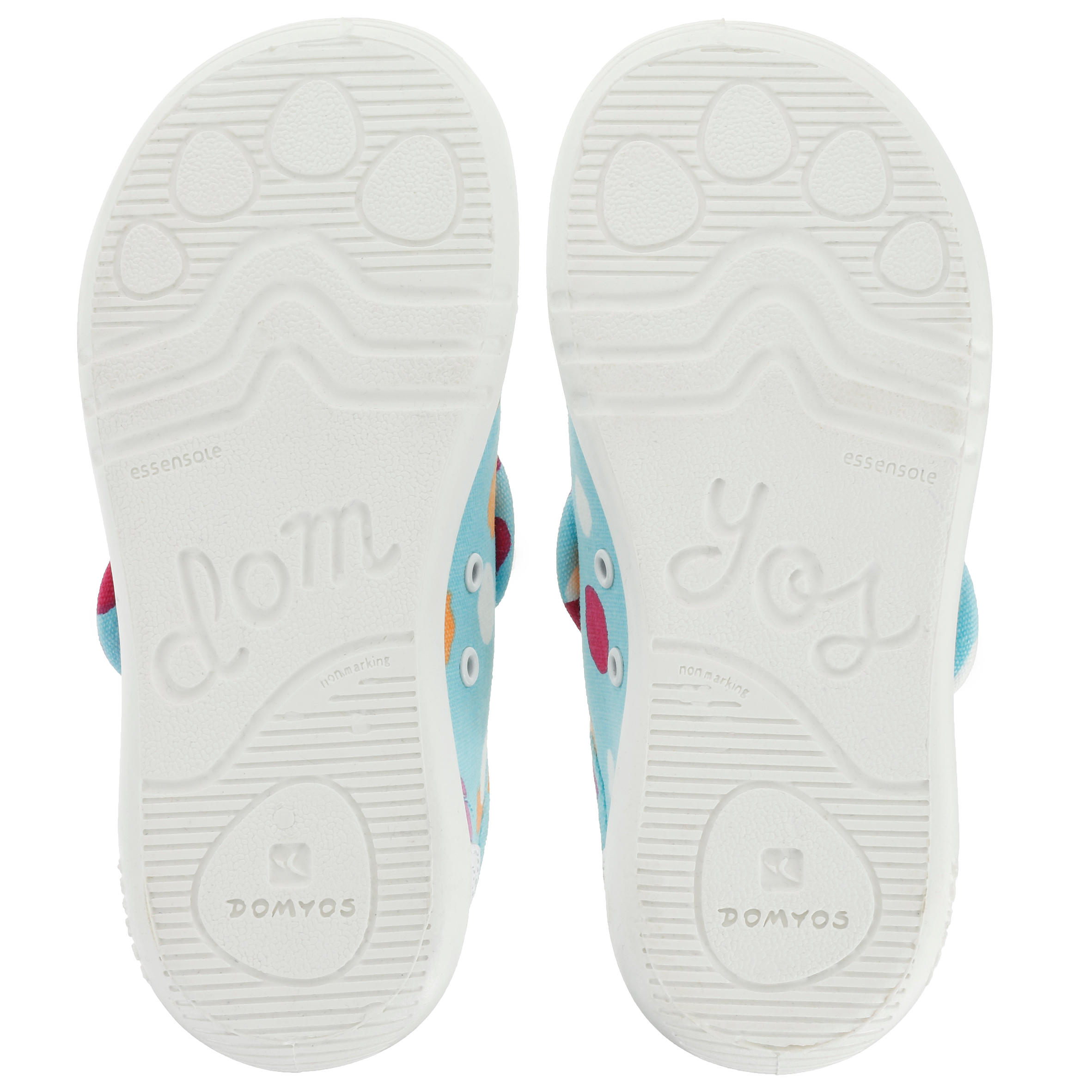 Baby Gym Canvas Shoes - Turquoise Polka Dot 11/23
