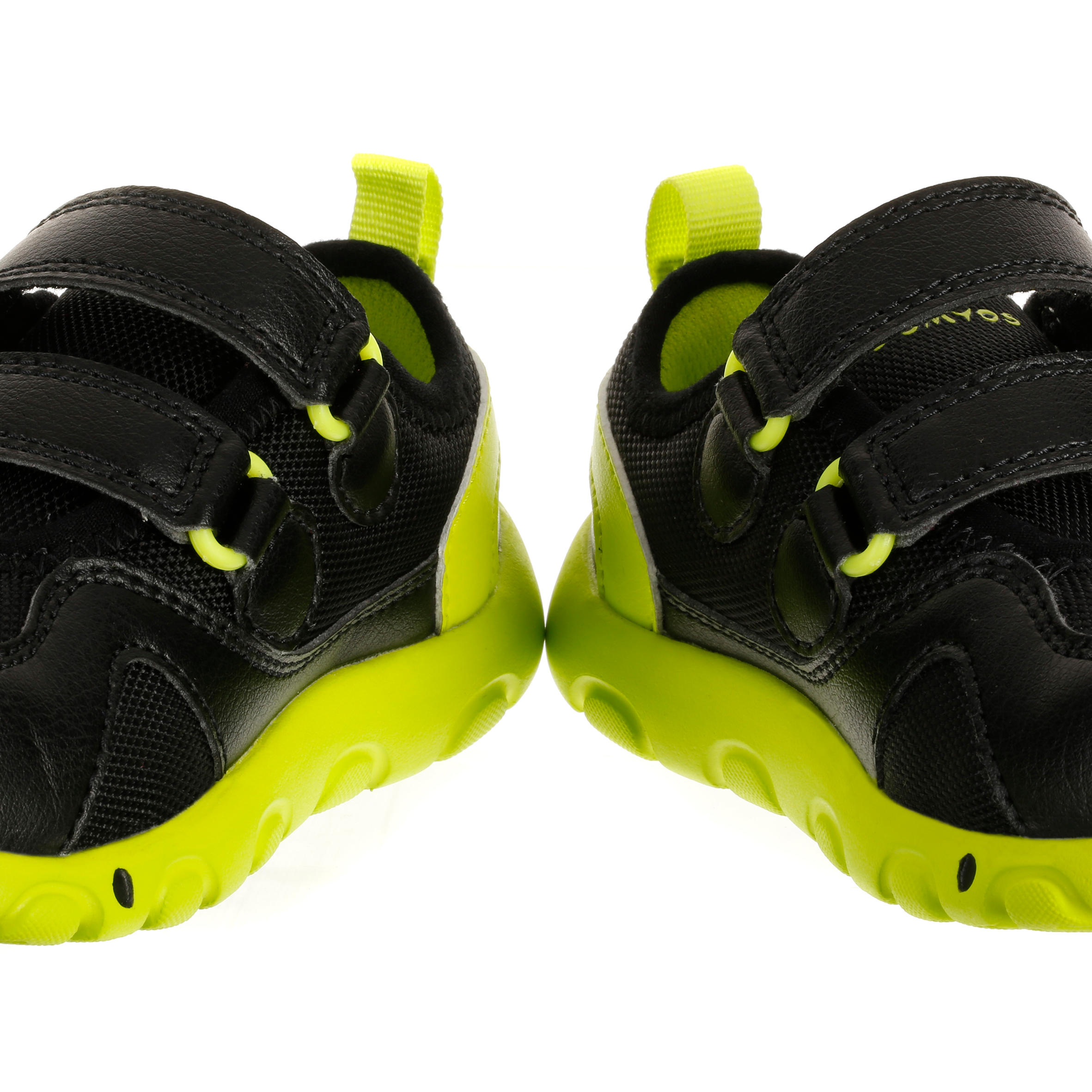 Feasy Baby Gym Shoes - Black/Green 16/17