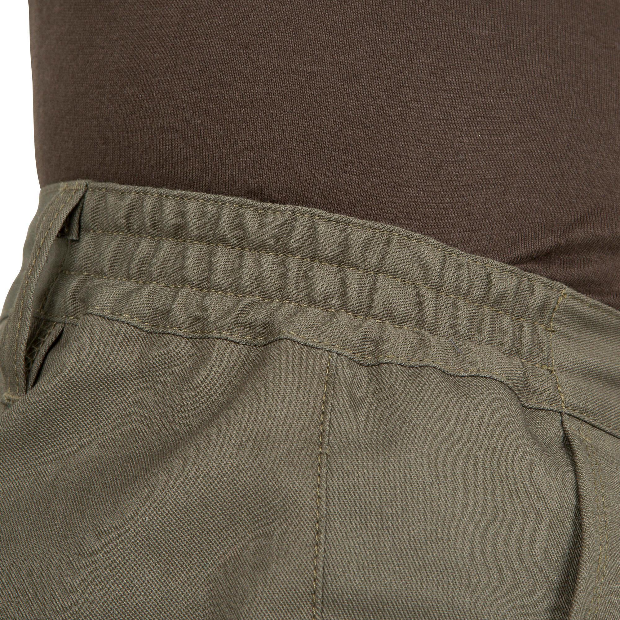 Hunting pants 100 green reinforcement