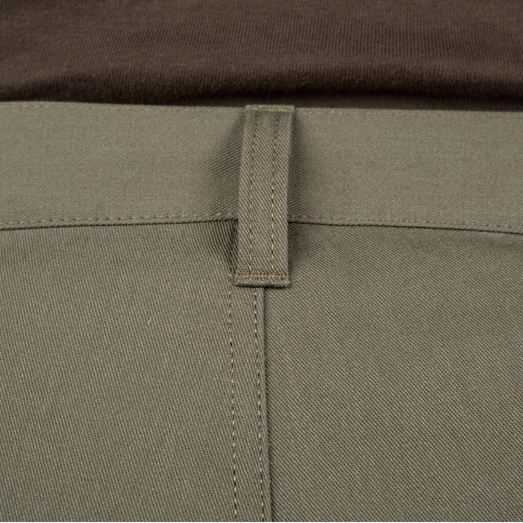 Poľovnícke nohavice Renfort 100 zo spevneného materiálu zelené