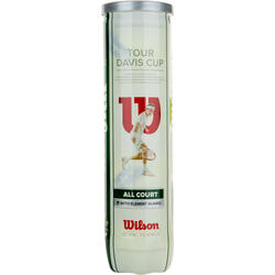 BALLE DE TENNIS DAVIS CUP JAUNE LOT DE 4