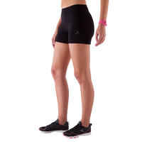 Fit+ 500 Women's Slim-Fit Gym & Pilates Shorts - Black