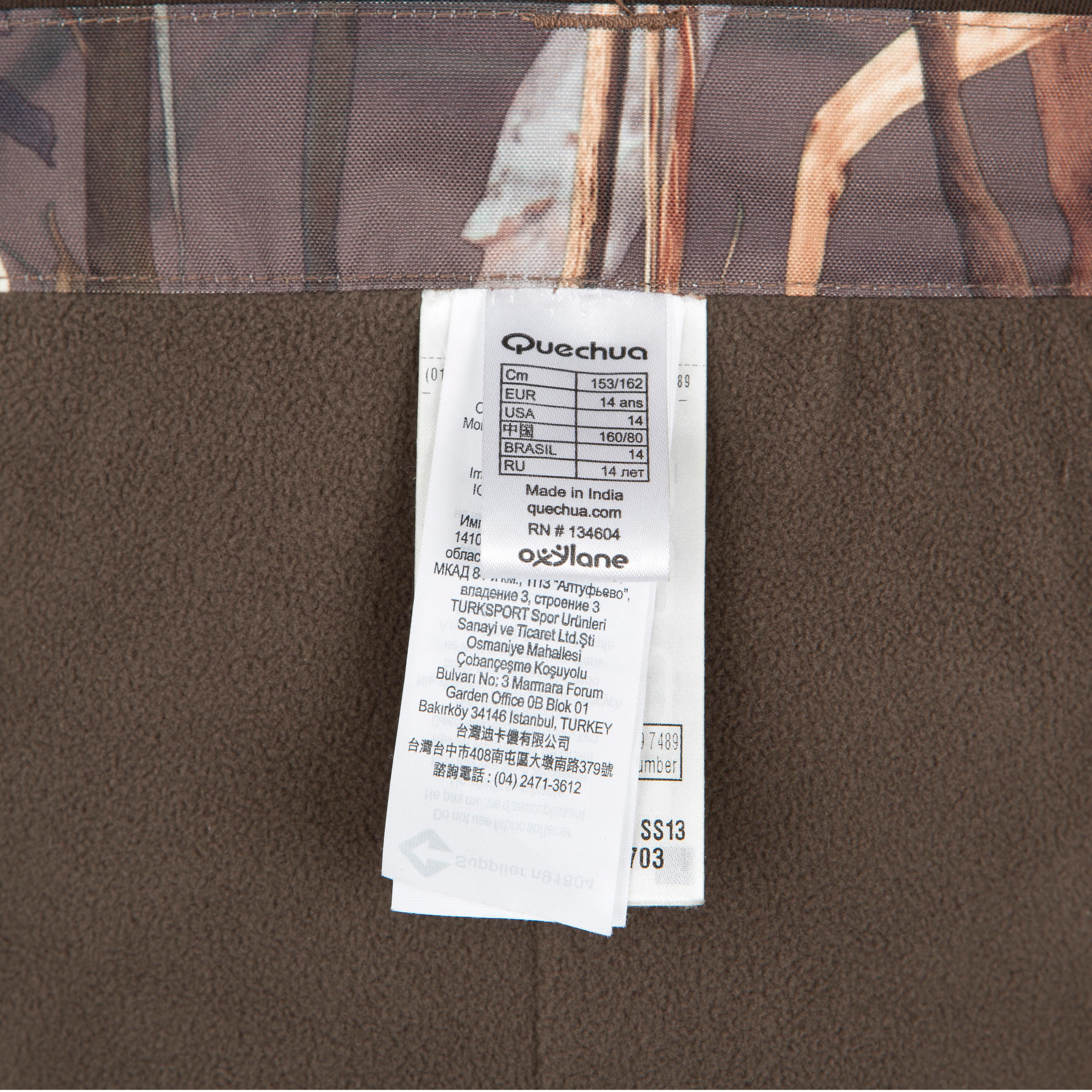 100 WATERPROOF TROUSERS KAMO-R WETLANDS CAMOUFLAGE 13/14