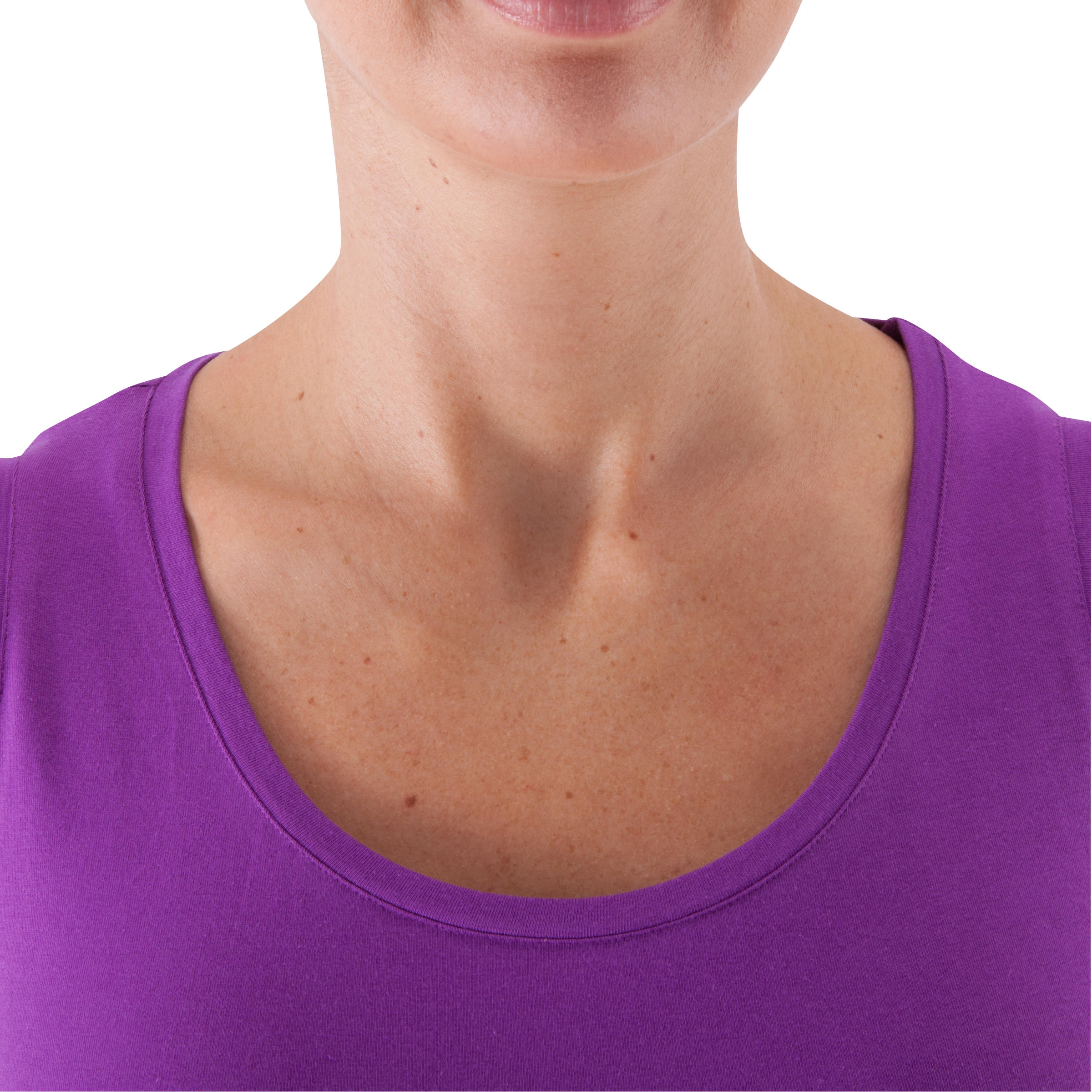 Women's Gentle Gymnastics and Yoga Basic Organic Cotton Jersey Tank Top - Purple 6/11