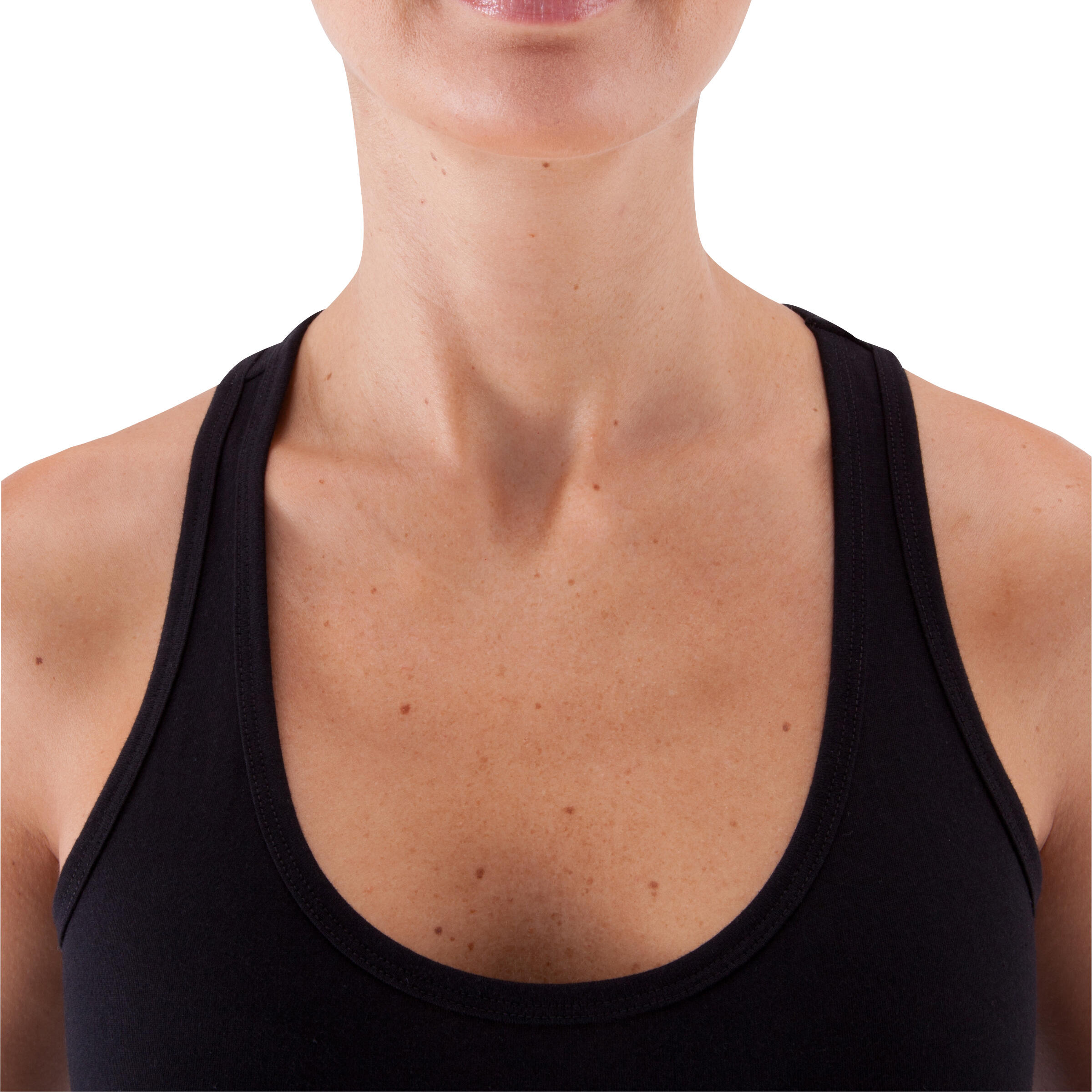 Women's Gentle Gymnastics Yoga and Pilates Organic Cotton Print Tank Top - Black 8/12