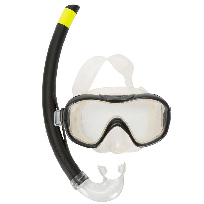 TRIBORD 100 mask and snorkel set for adults and kids