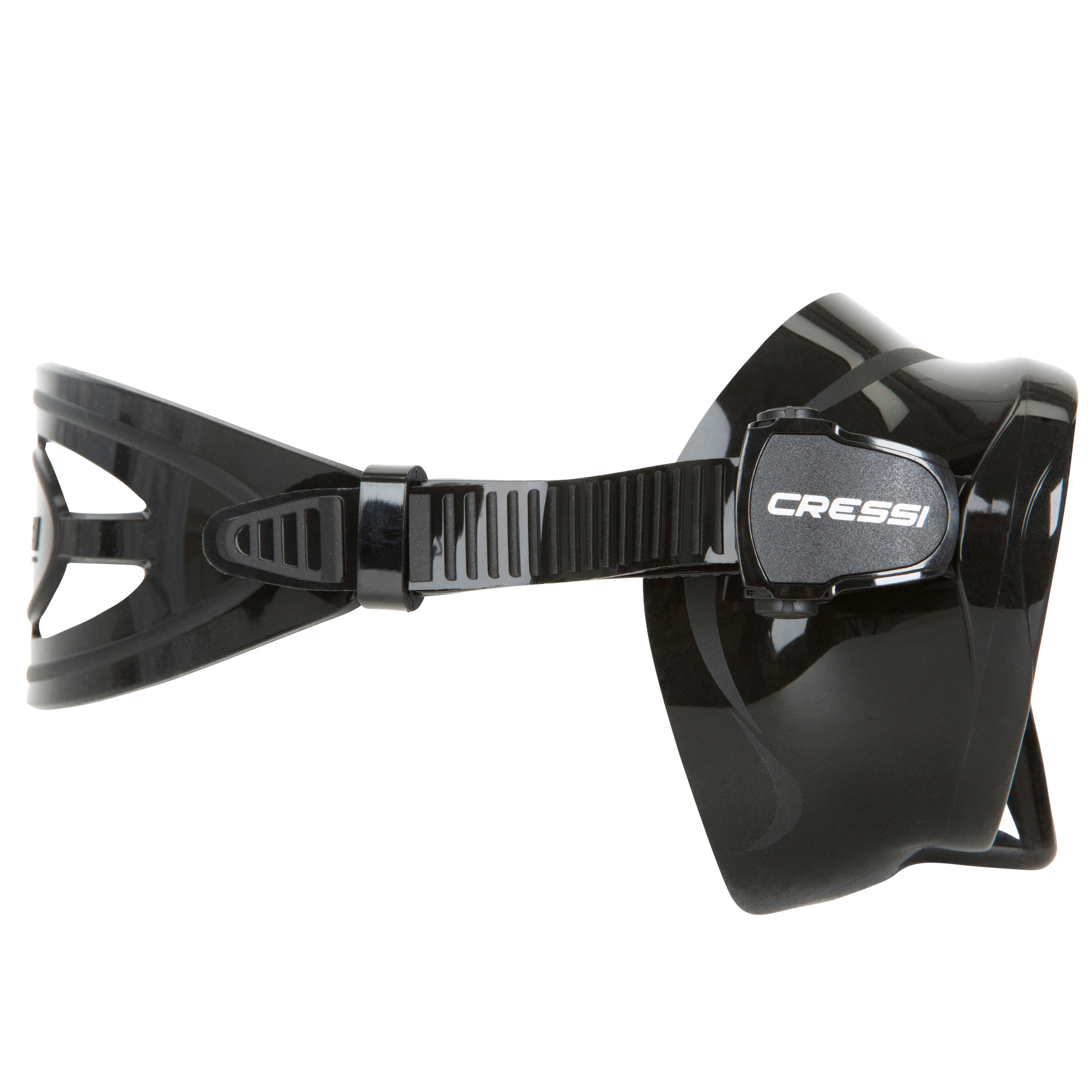 Adult Snorkelling and Sea Diving Frameless Mask Cressi F1 black 3/9