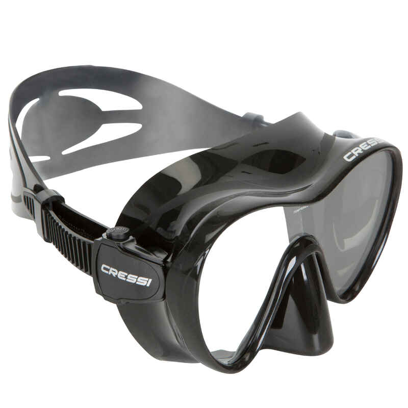 Adult Snorkelling and Sea Diving Frameless Mask Cressi F1 black