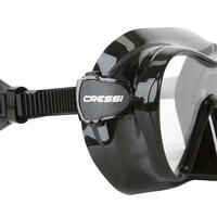 Adult Snorkelling and Sea Diving Frameless Mask Cressi F1 black