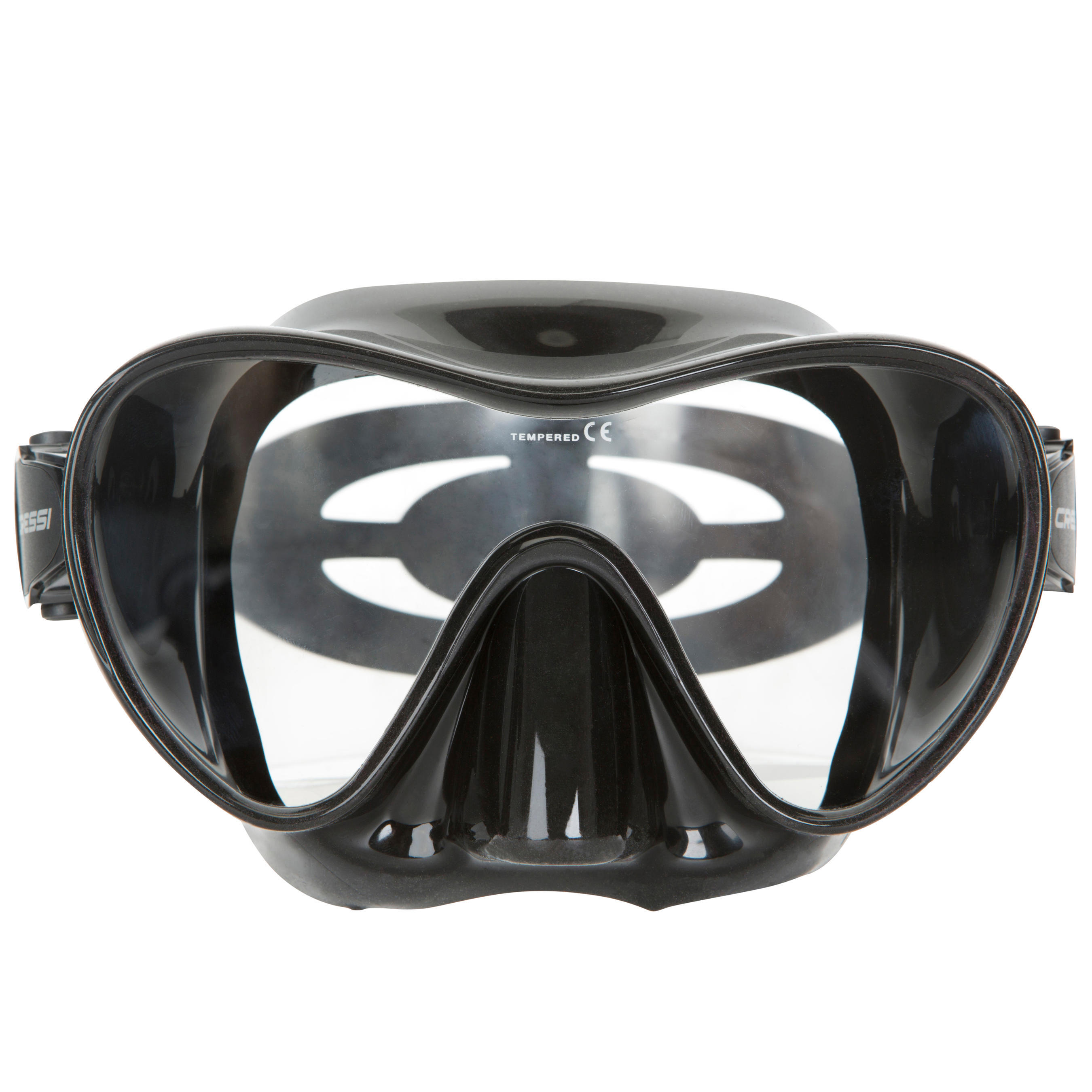 Adult Snorkelling and Sea Diving Frameless Mask Cressi F1 black 2/9