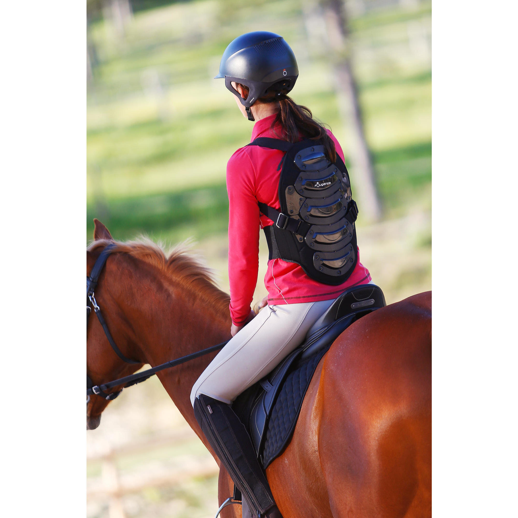 Protection dorsale equitation enfant et adulte SAFETY noir FOUGANZA Decathlon