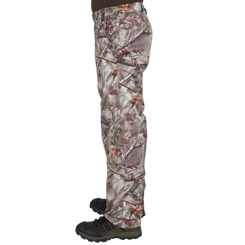 PANTALON CHASSE CHAUD CAMOUFLAGE MARRON 100