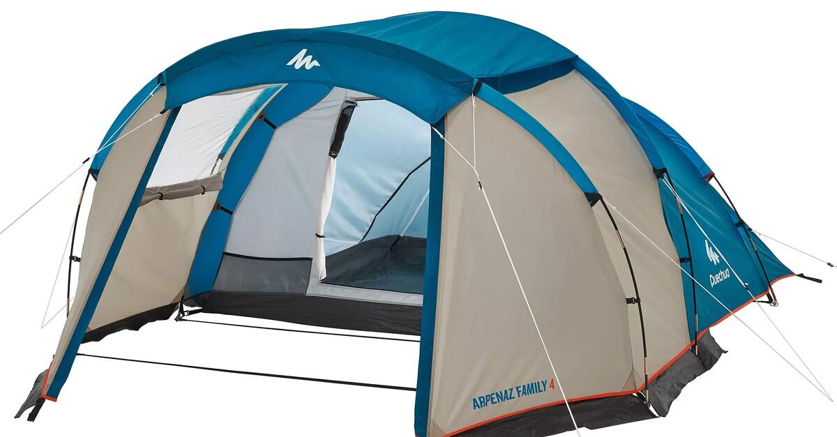 Tenda Outdoor Products 4 Posti Leggera Blu/Grigio Per Escursionismo E Campeggio 4 Stagioni