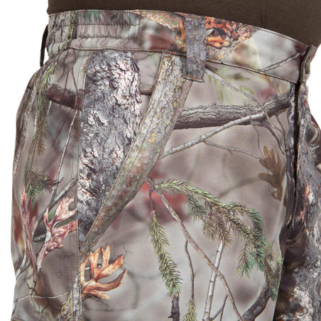 HUNTING WARM TROUSERS 100 - CAMOUFLAGE BROWN