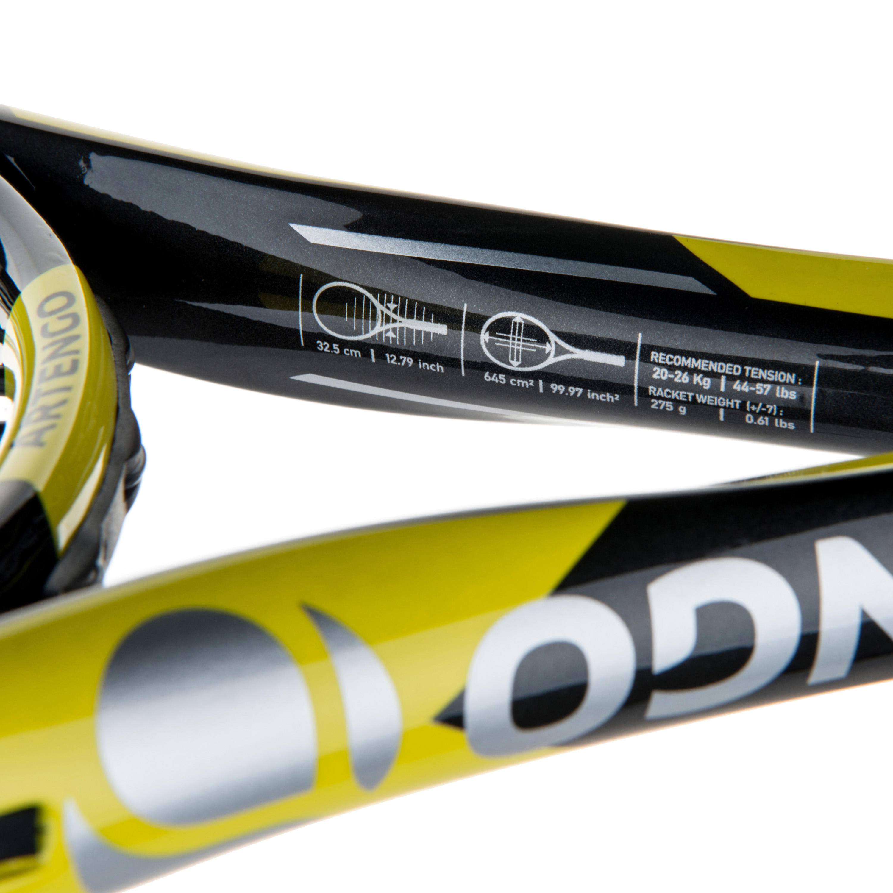 TR530 Adult Tennis Racket - Black/Yellow 3/7