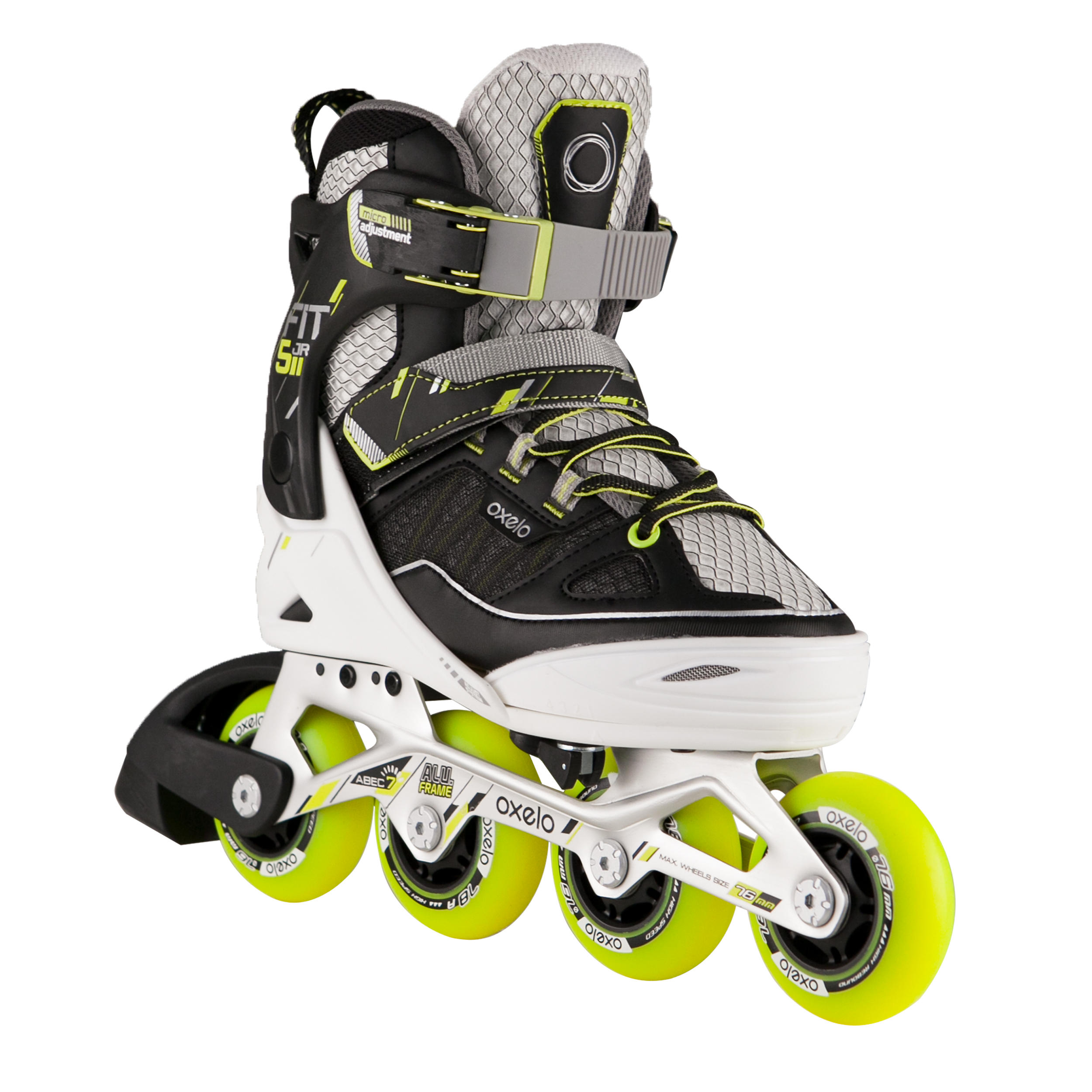 Fit 5 Jr Kids' Inline Fitness Skates - Yellow/White 7/8