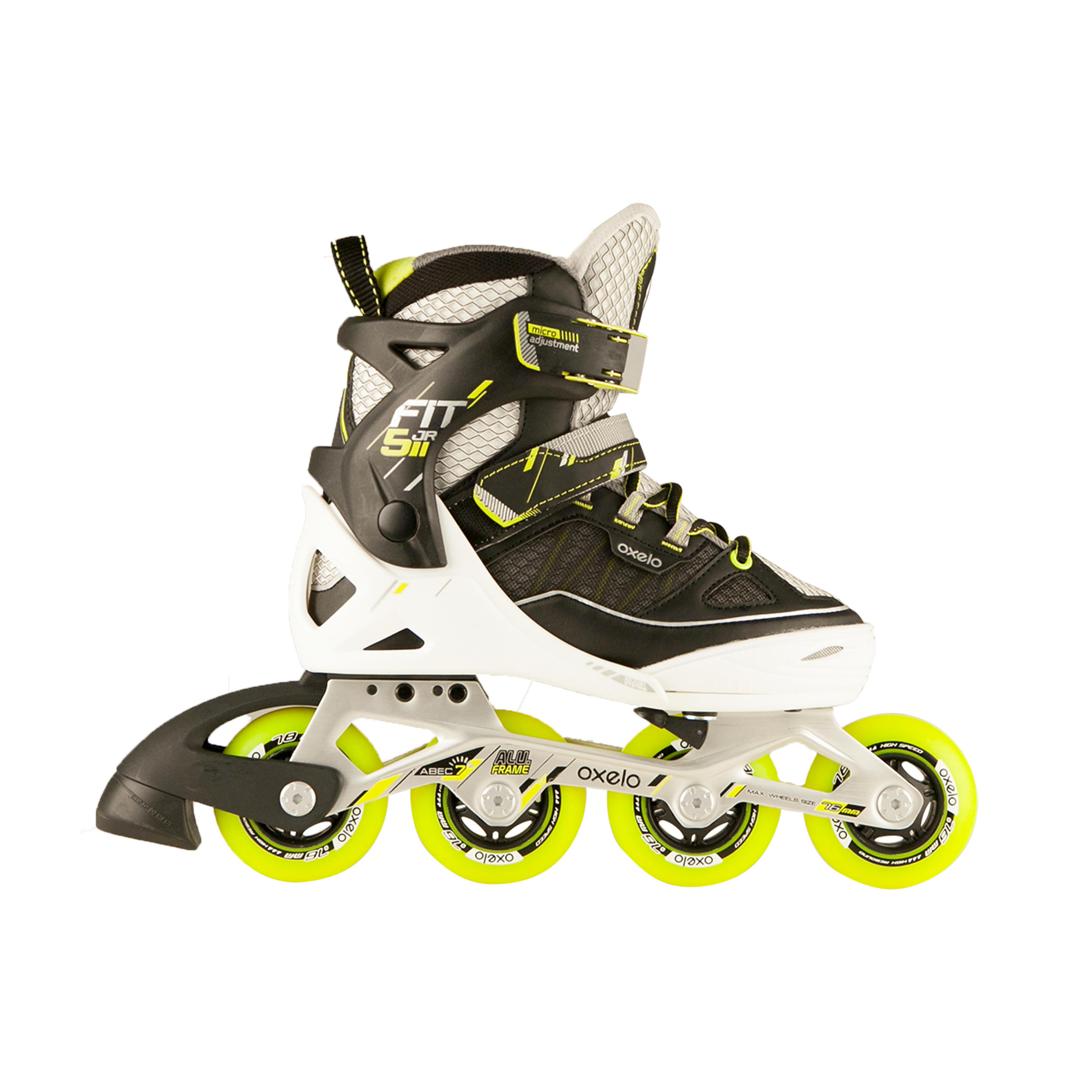 Fit 5 Jr Kids' Inline Fitness Skates - Yellow/White 6/8