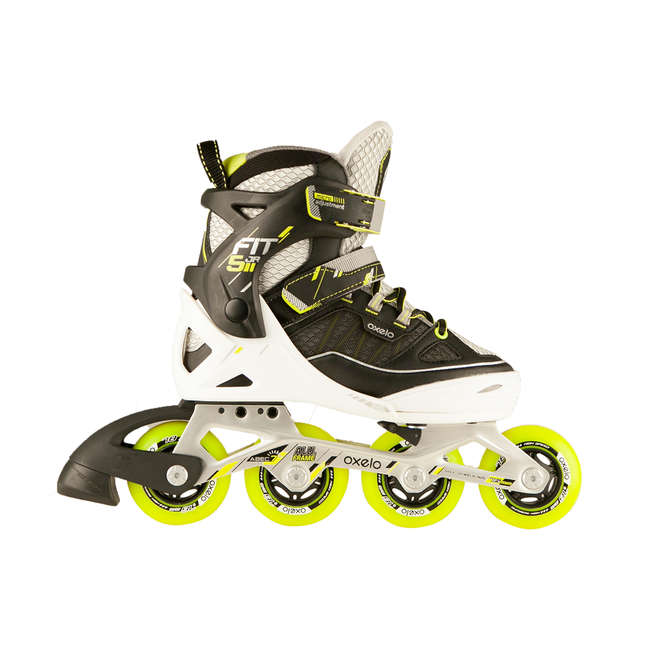 InlineSkates Inliner Fitness FIT 5 Kinder gelb/weiß OXELO Decathlon