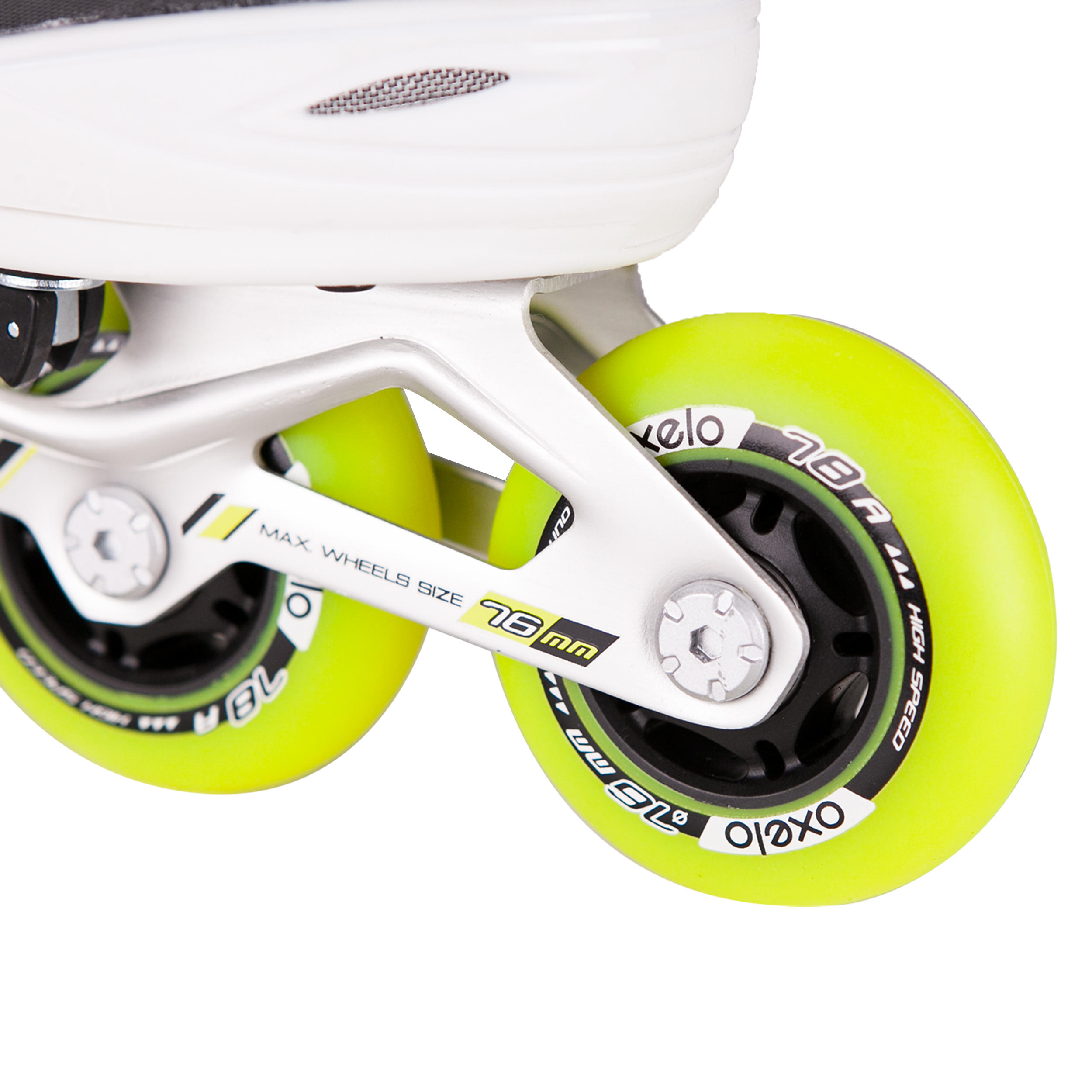 Fit 5 Jr Kids' Inline Fitness Skates - Yellow/White 2/8
