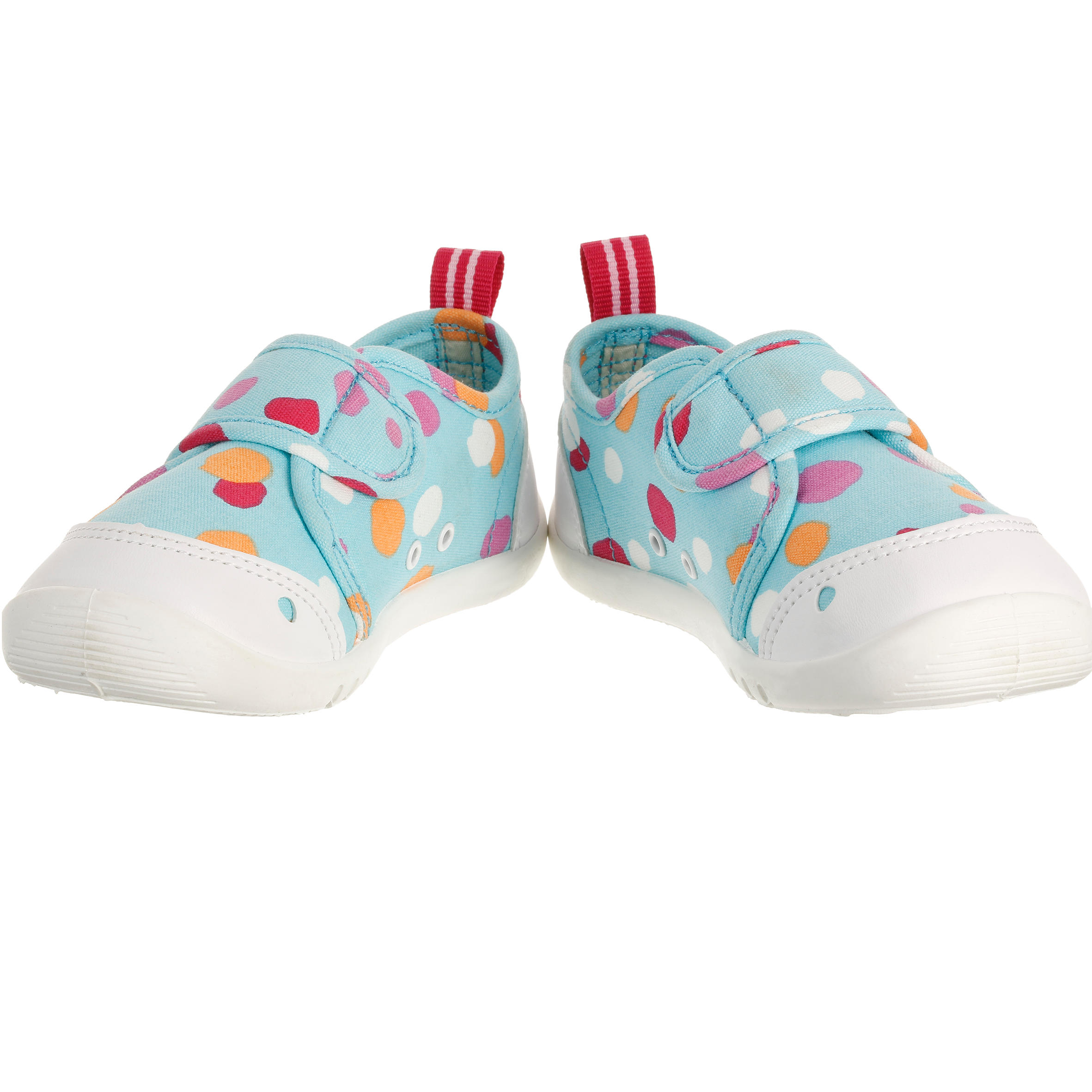 Baby Gym Canvas Shoes - Turquoise Polka Dot 9/23