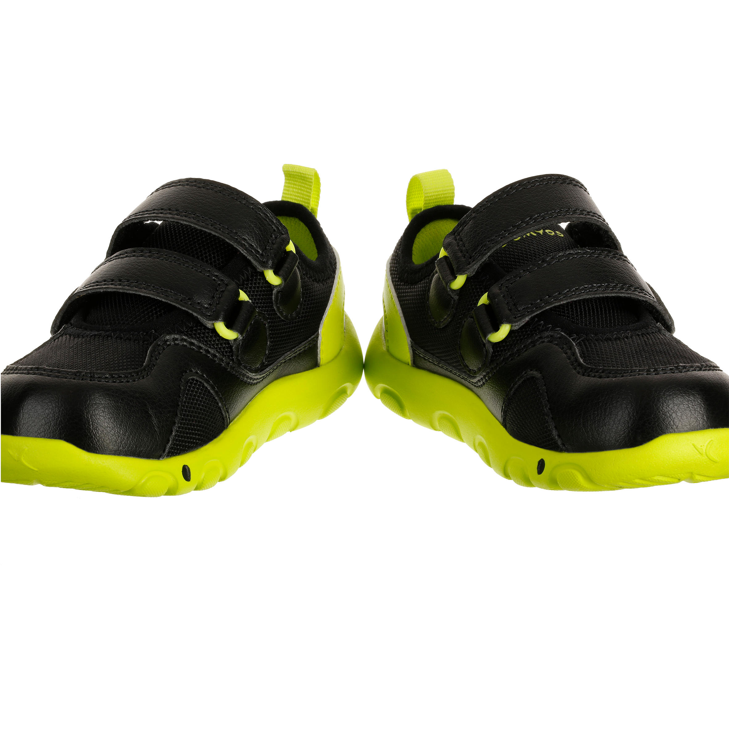 Feasy Baby Gym Shoes - Black/Green 15/17