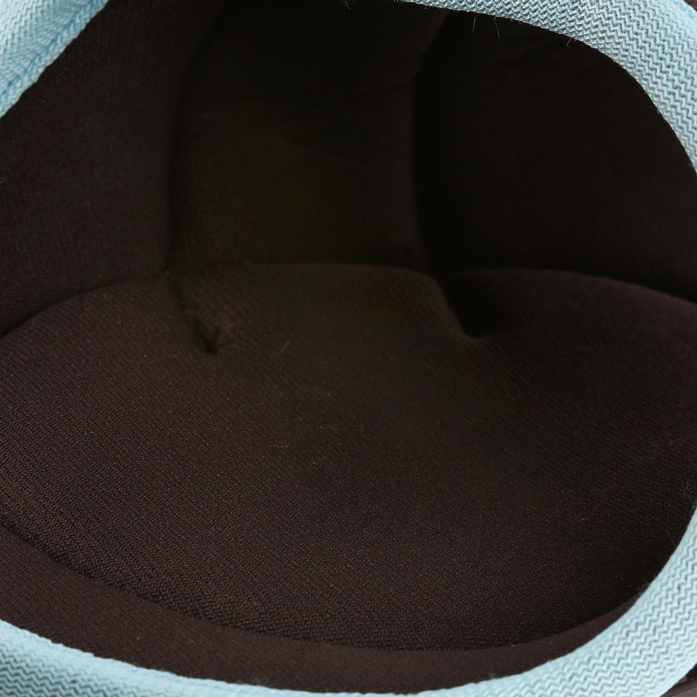 Soft Horse Riding Set of 2 Boots + 2 Fetlock Boots Horse & Pony - Brown/Sky Blue 5/7
