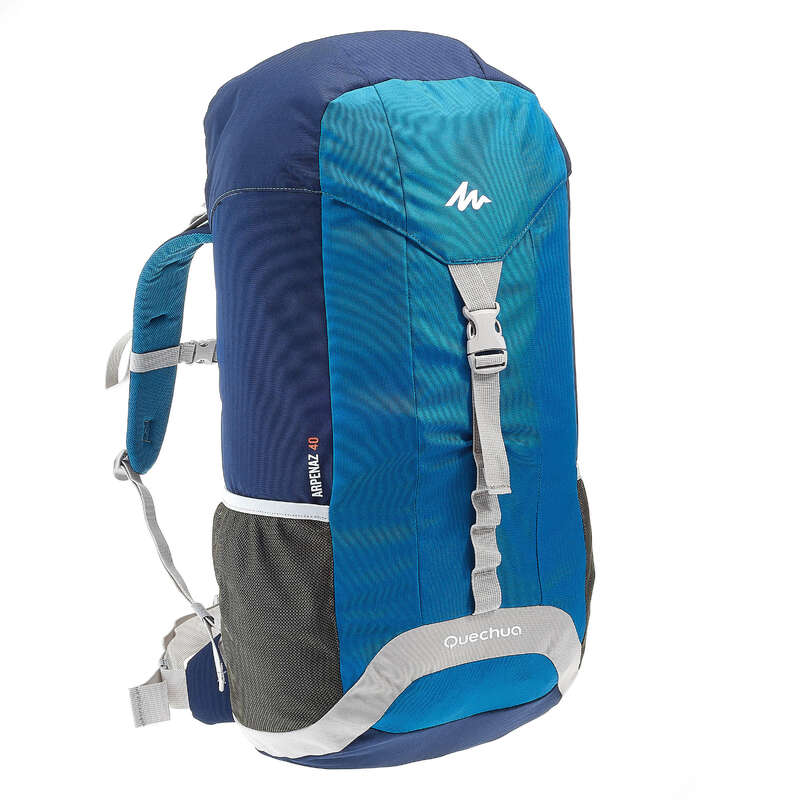 QUECHUA Arpenaz 40 Litre Backpack, Blue/Grey | Decathlon