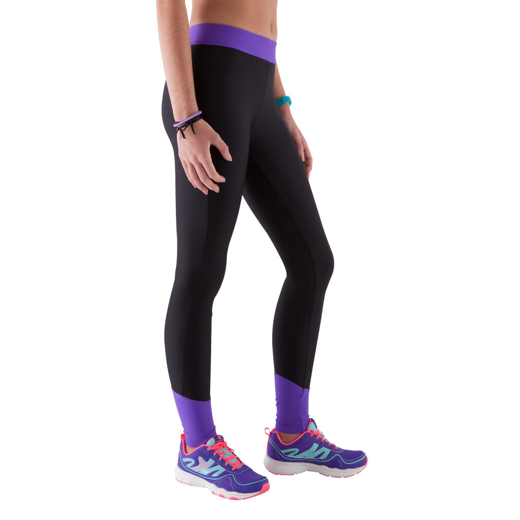 Leggings Kinder schwarz rosa