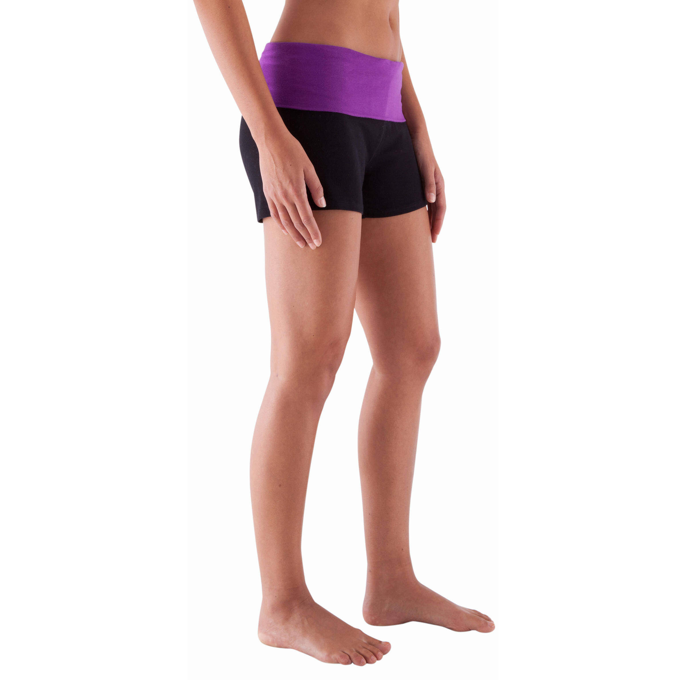 Yoga Women's Organic Cotton Shorts - Black/Purple -  3