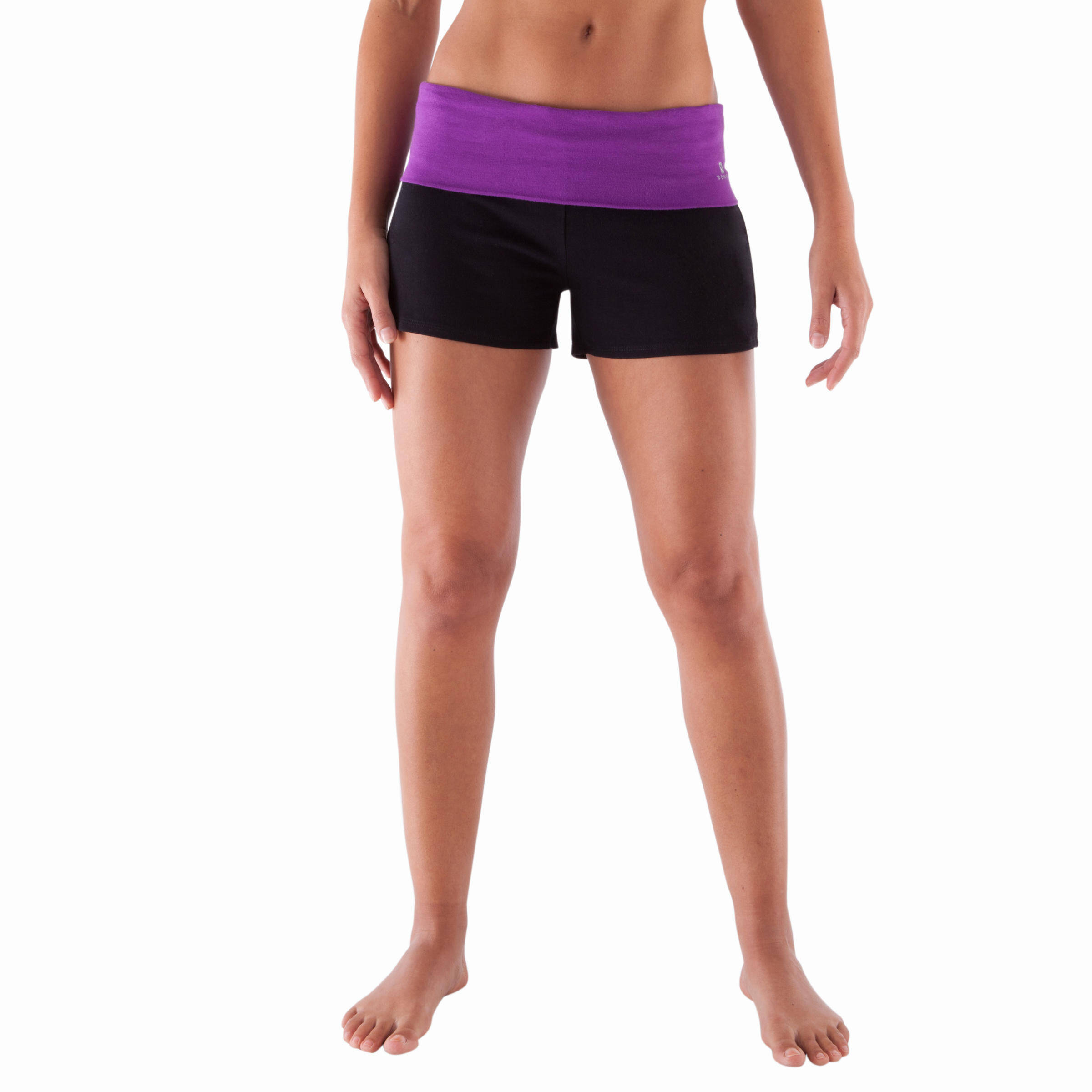 Yoga Women's Organic Cotton Shorts - Black/Purple -  2
