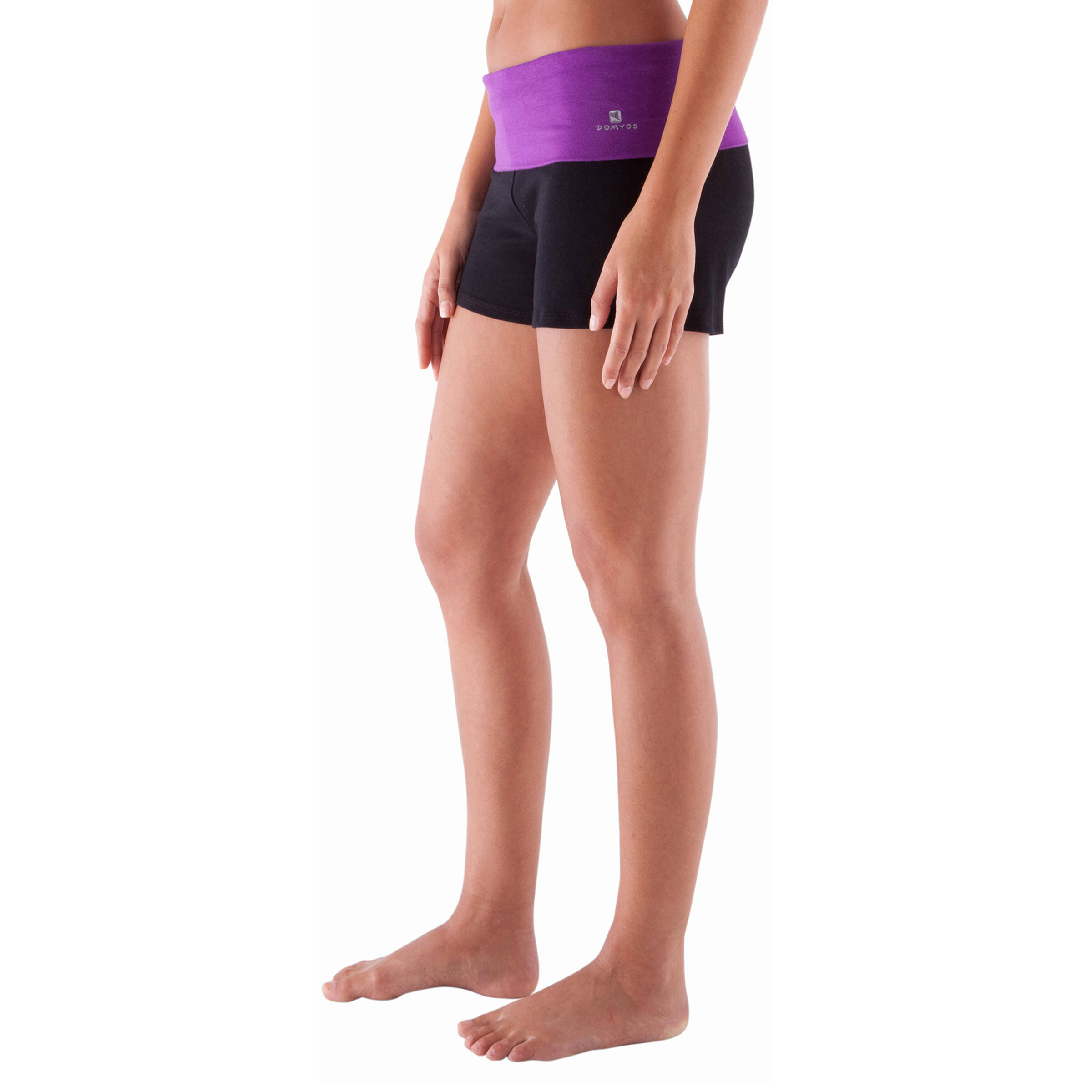 Yoga Women's Organic Cotton Shorts - Black/Purple -  5