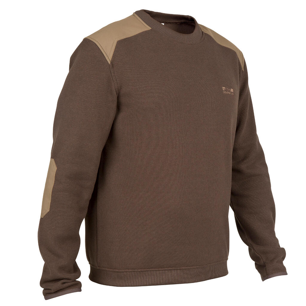 Pullover 500 - Brown with Embroidered Wild Boar