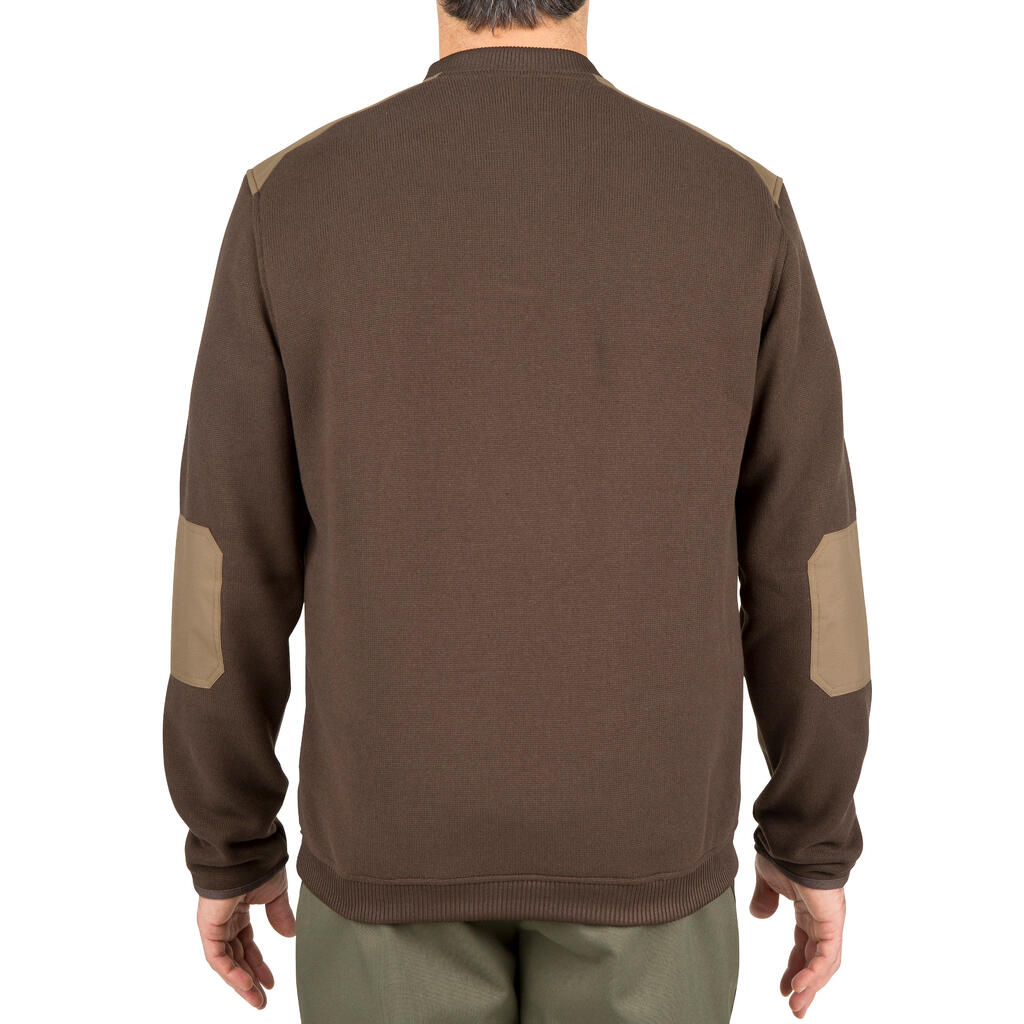 Pullover 500 - Brown with Embroidered Wild Boar