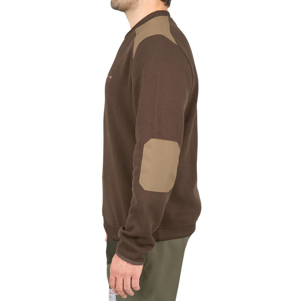 Pullover 500 - Brown with Embroidered Wild Boar