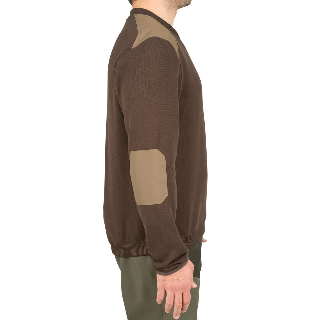 Pullover 500 - Brown with Embroidered Wild Boar