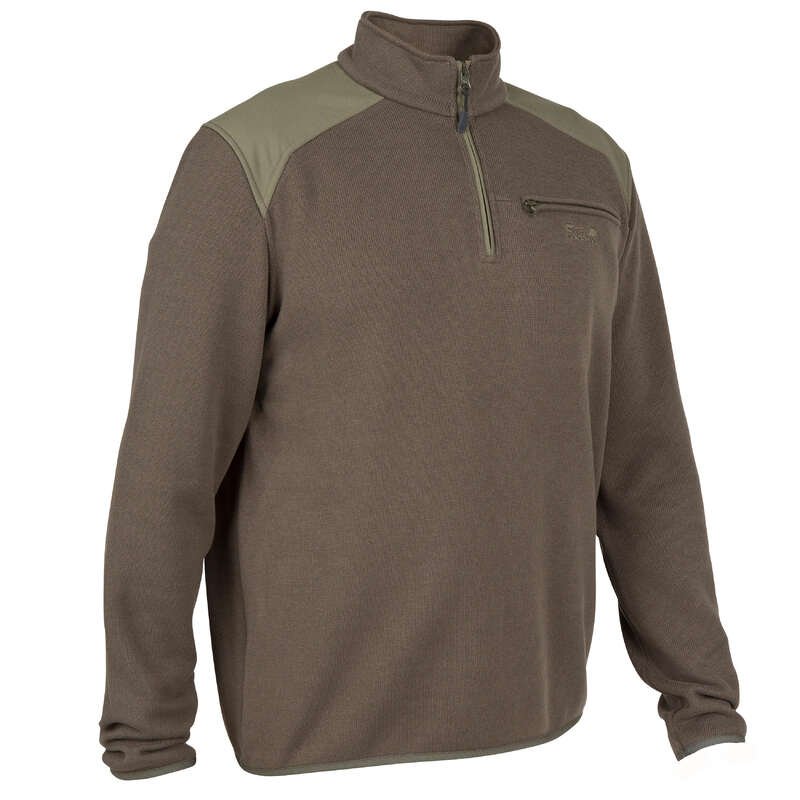 SWEATERS - 300 HIGH-NECK PULLOVER GREEN SOLOGNAC