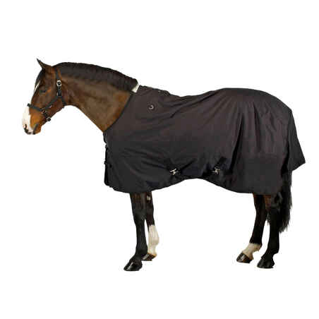 Waterproof 200 Horse Riding Waterproof Turnout Rug For Horse Or Pony - Black