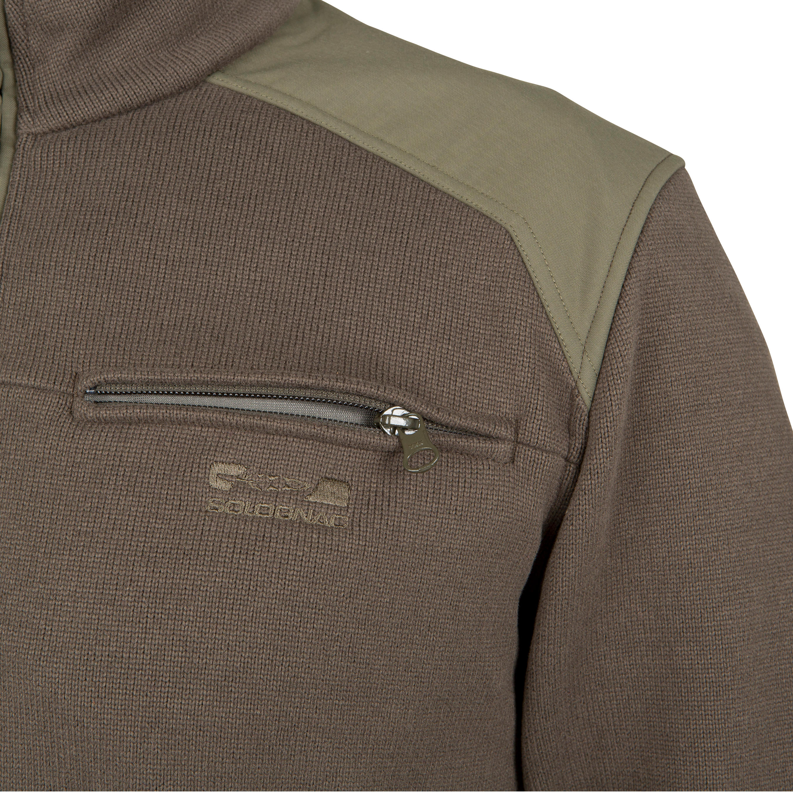 Pull chasse 300 col montant vert Decathlon