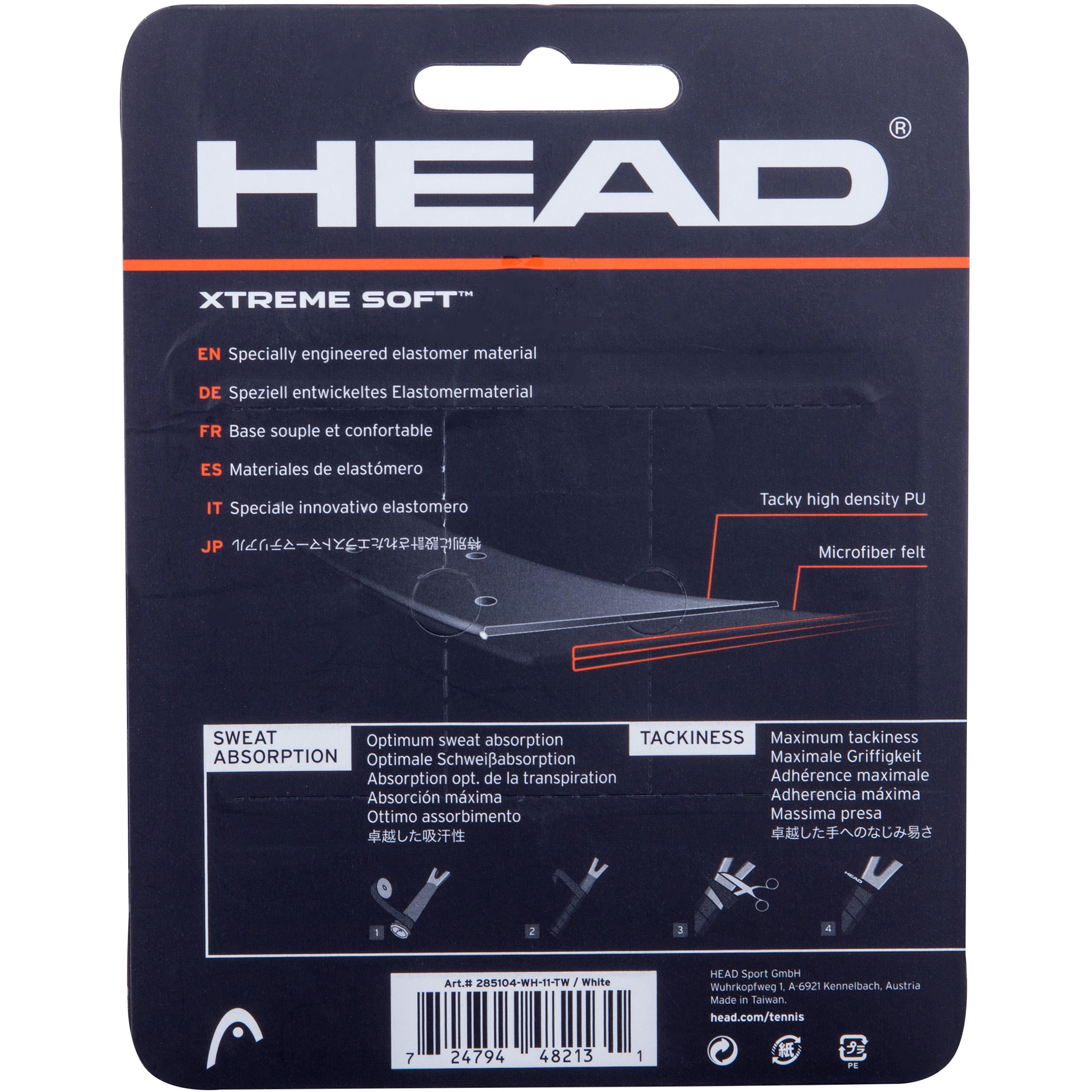 HEAD Vrchná omotávka tenisovej rakety Xtreme Soft biela WHITE · záber 3