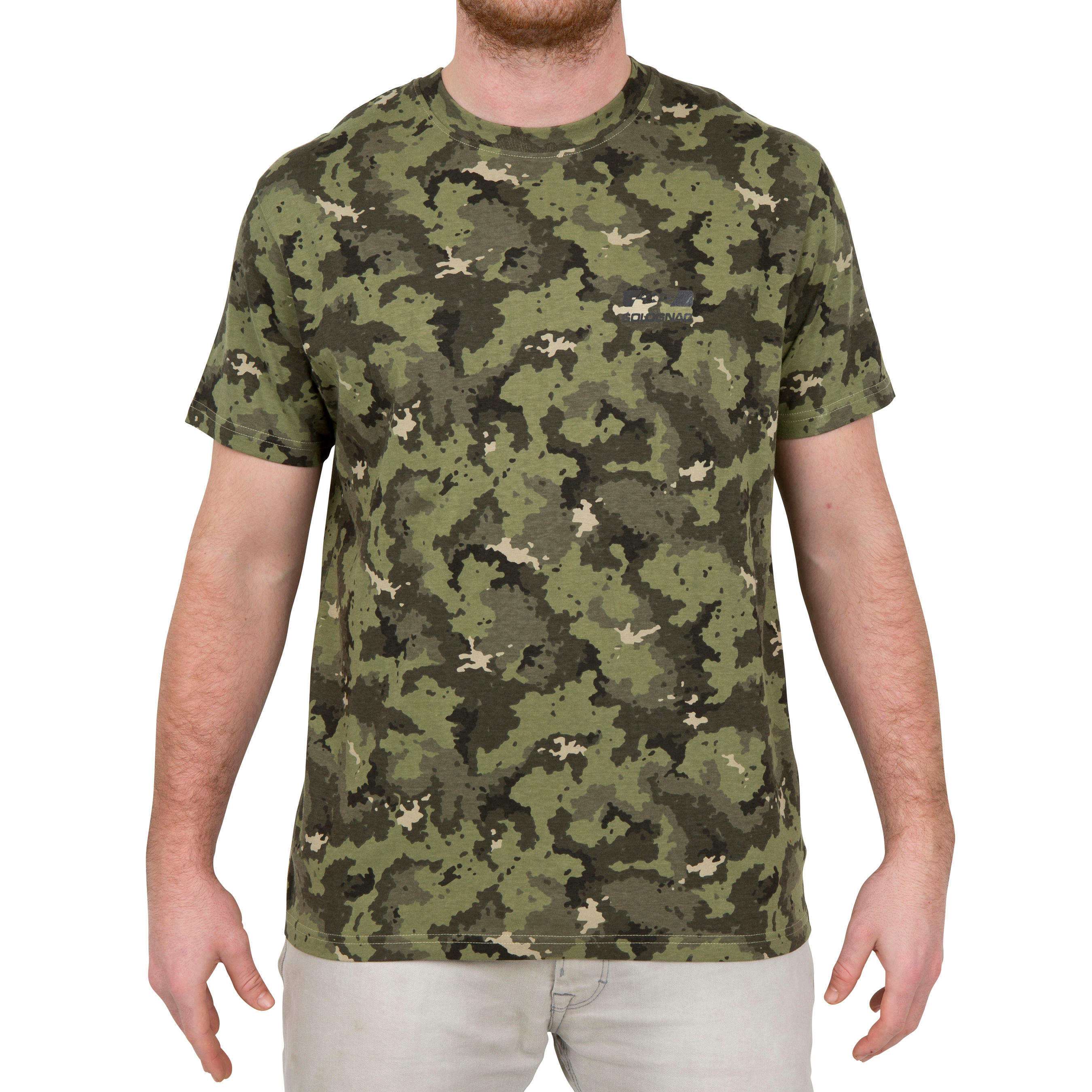 100 short-sleeved hunting t-shirt green 