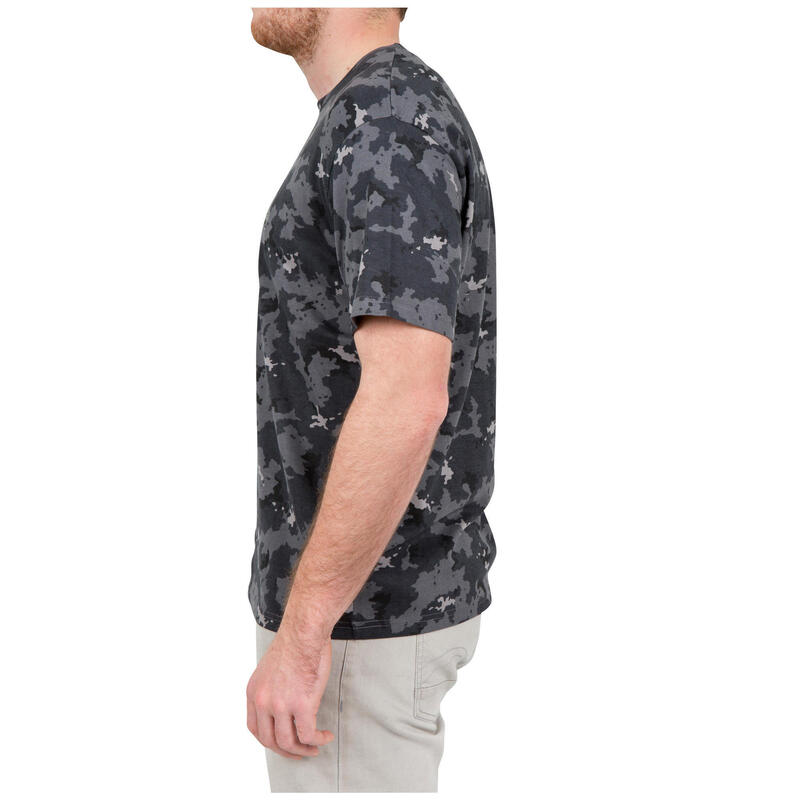 T-shirt manches courtes chasse 100 camouflage gris