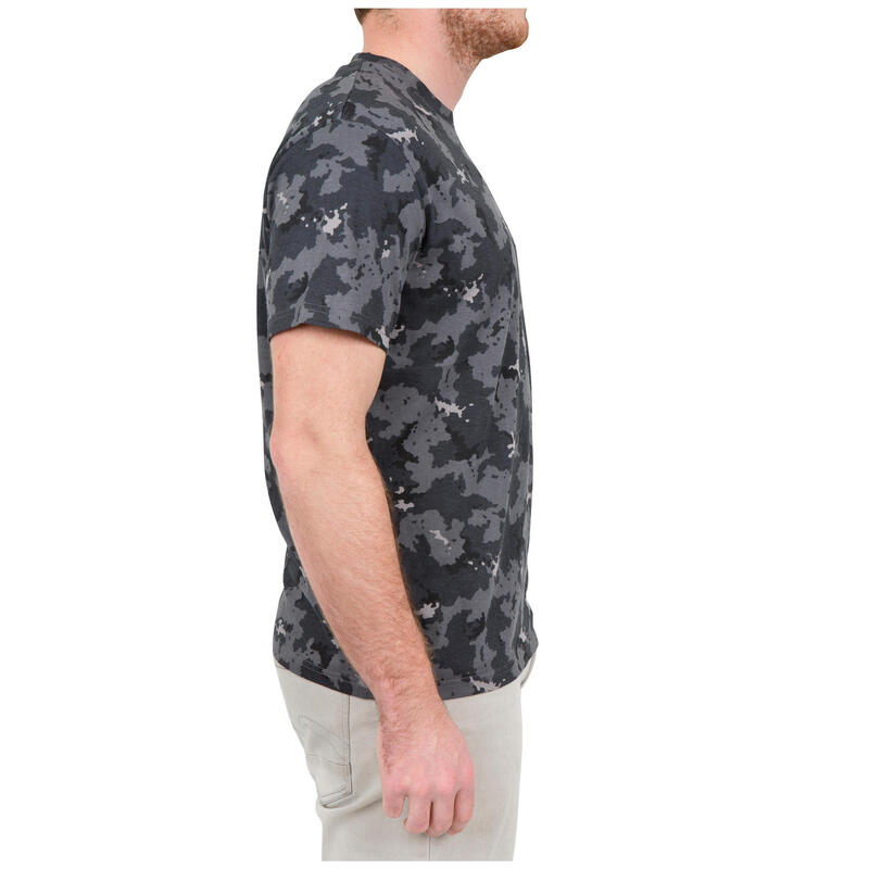 T-shirt manches courtes chasse 100 camouflage gris